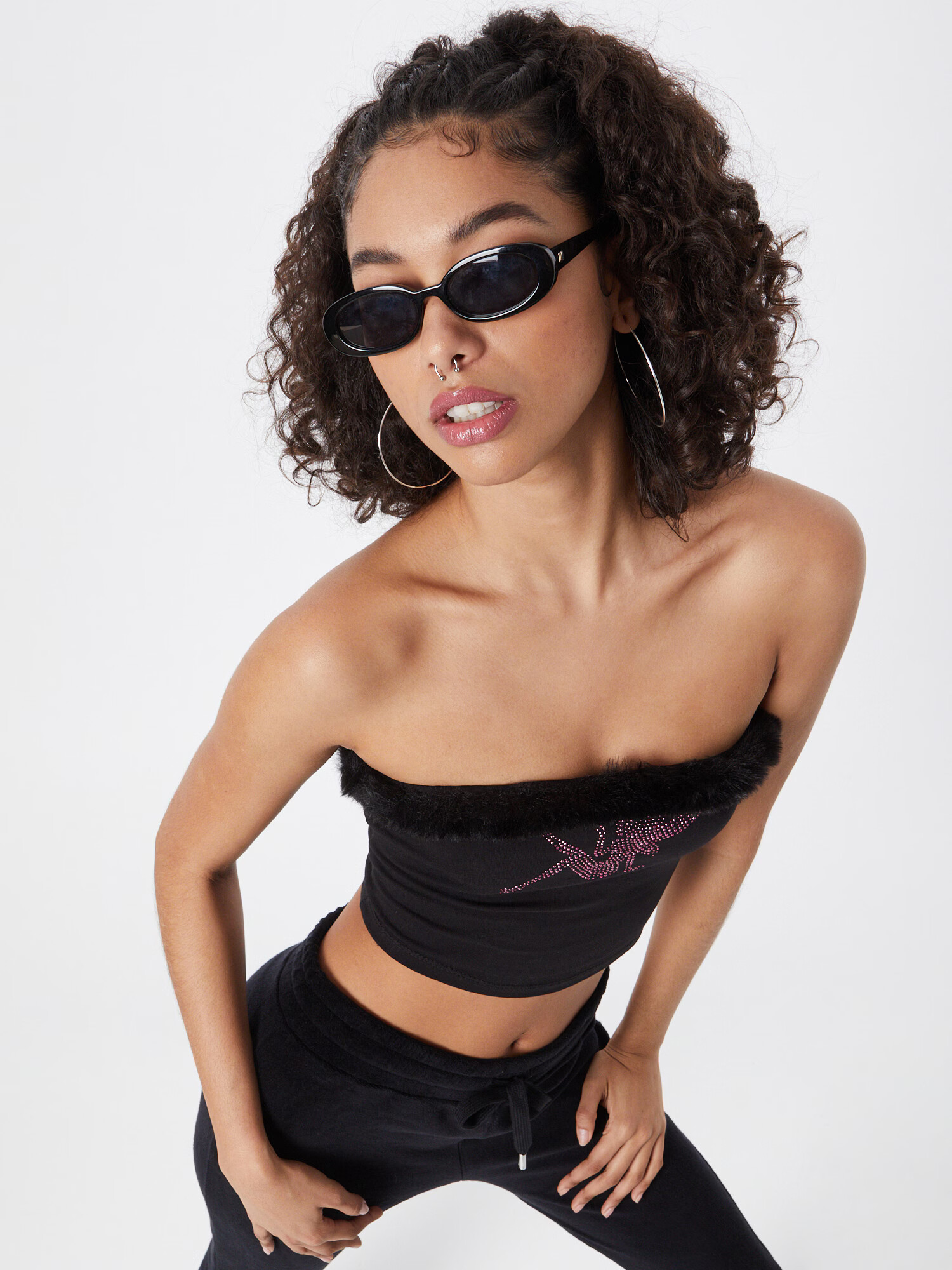 SHYX Top 'Fleur' negru - Pled.ro