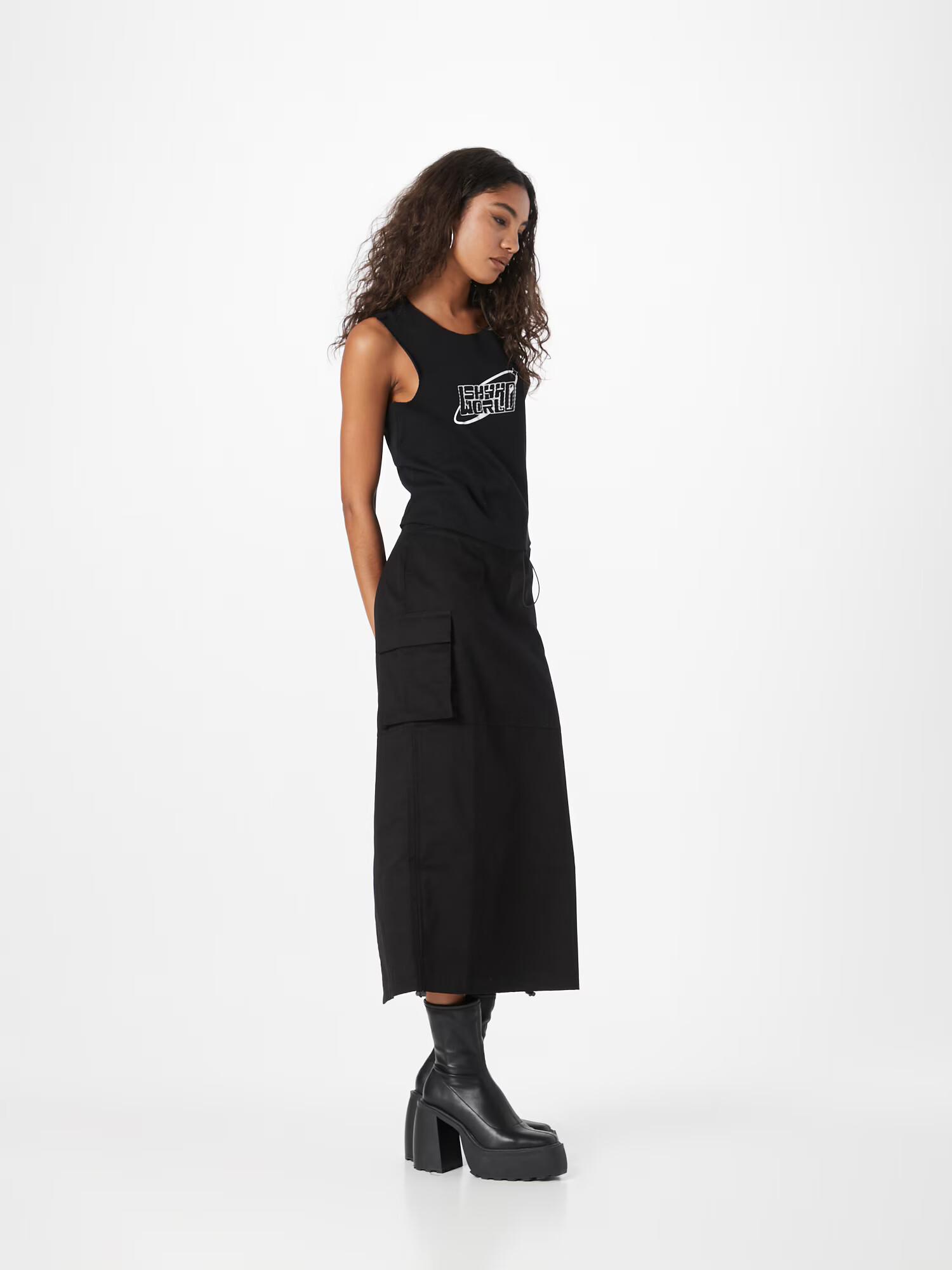 SHYX Tricou 'Angely' negru / alb - Pled.ro