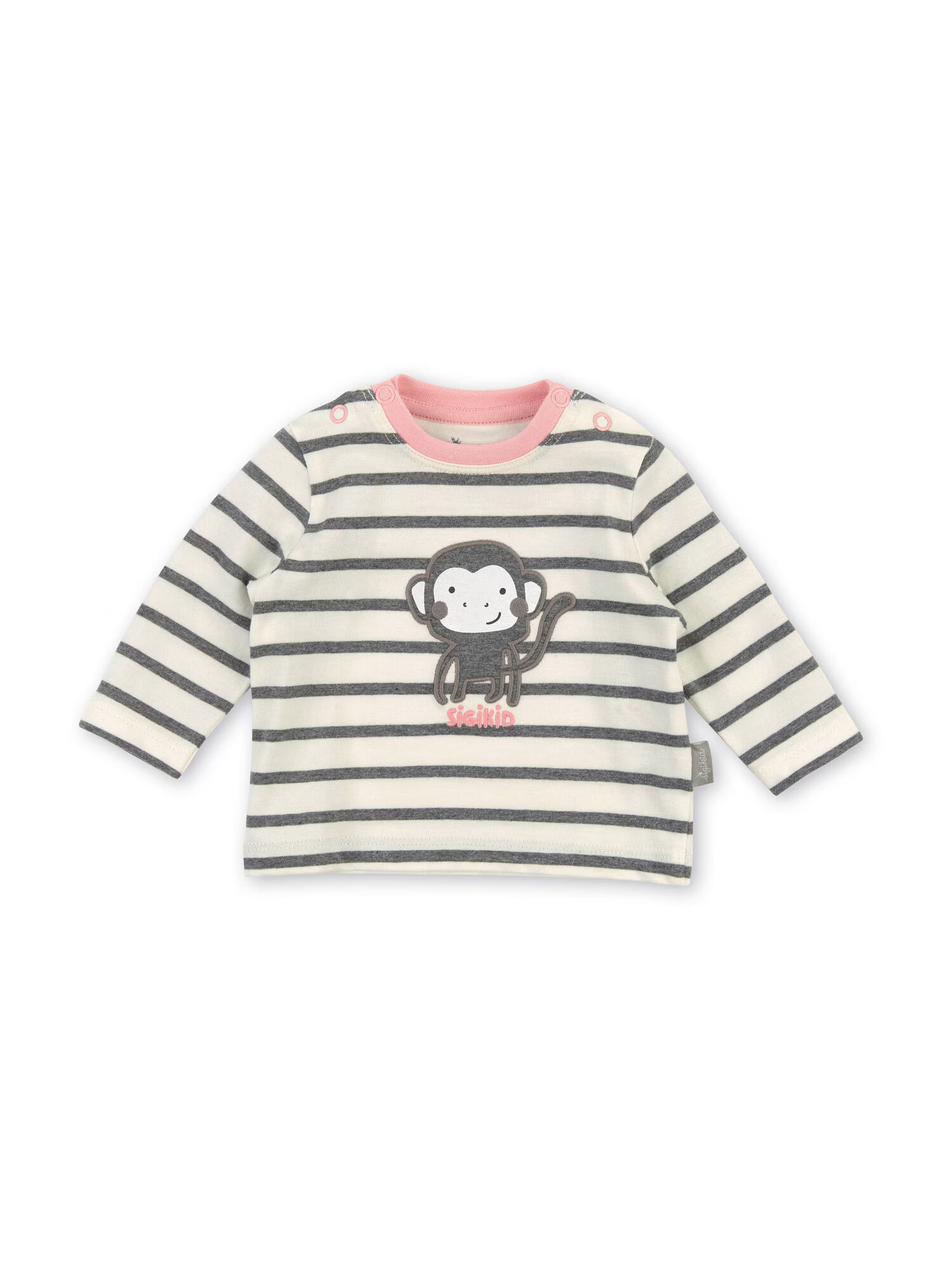 SIGIKID Tricou gri bazalt / roz deschis / alb - Pled.ro