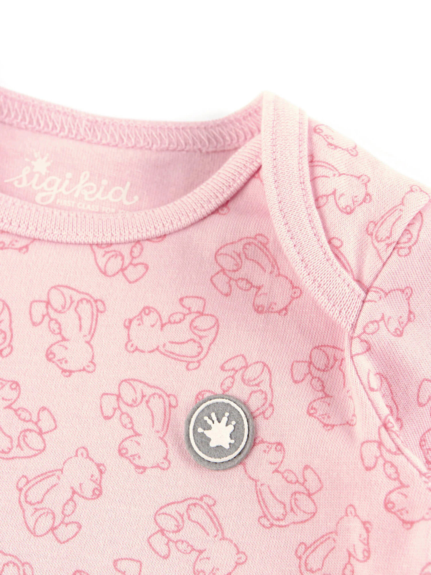 SIGIKID Tricou gri / roz / roz pastel - Pled.ro