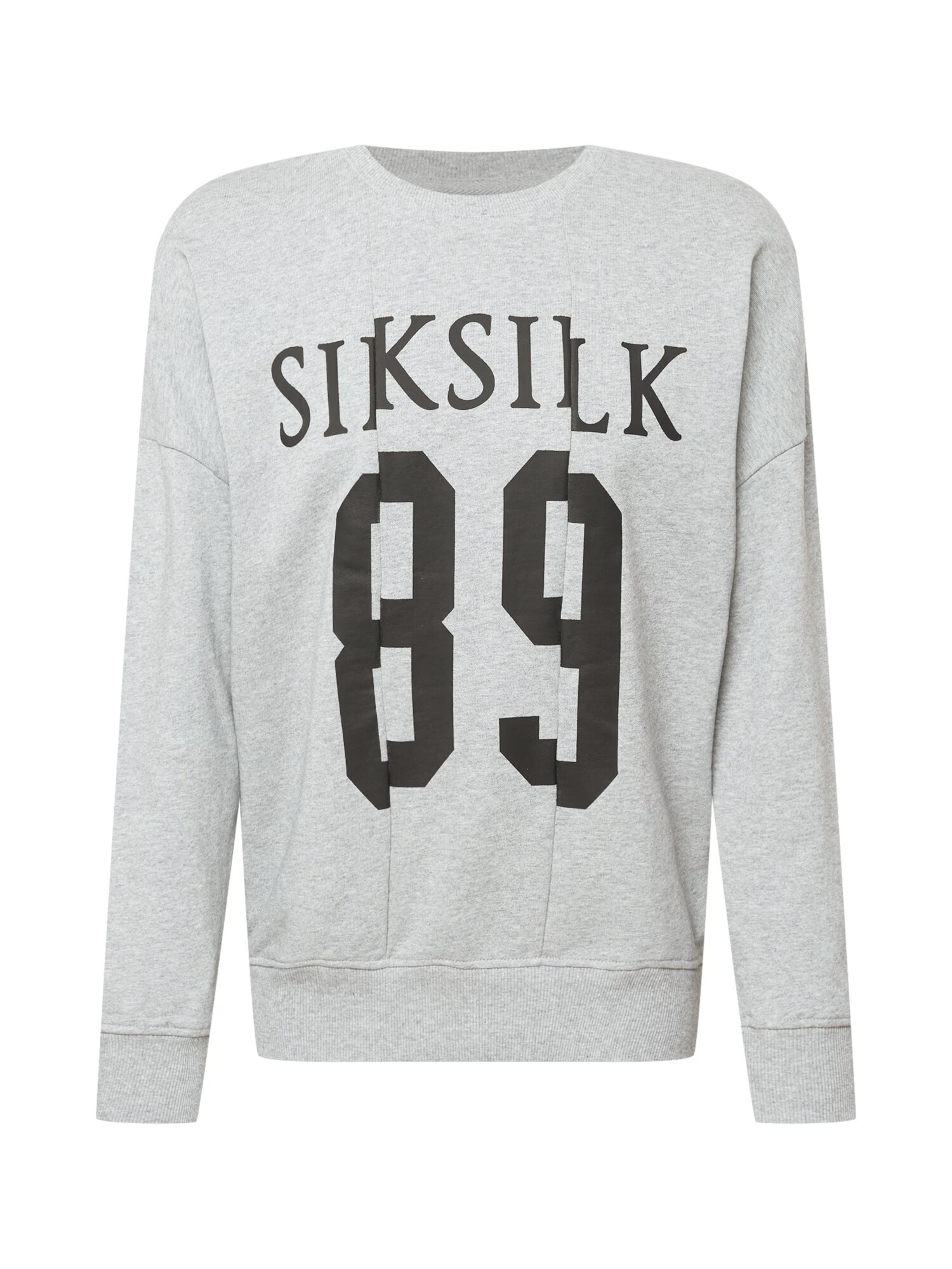 SikSilk Bluză de molton gri amestecat / negru - Pled.ro