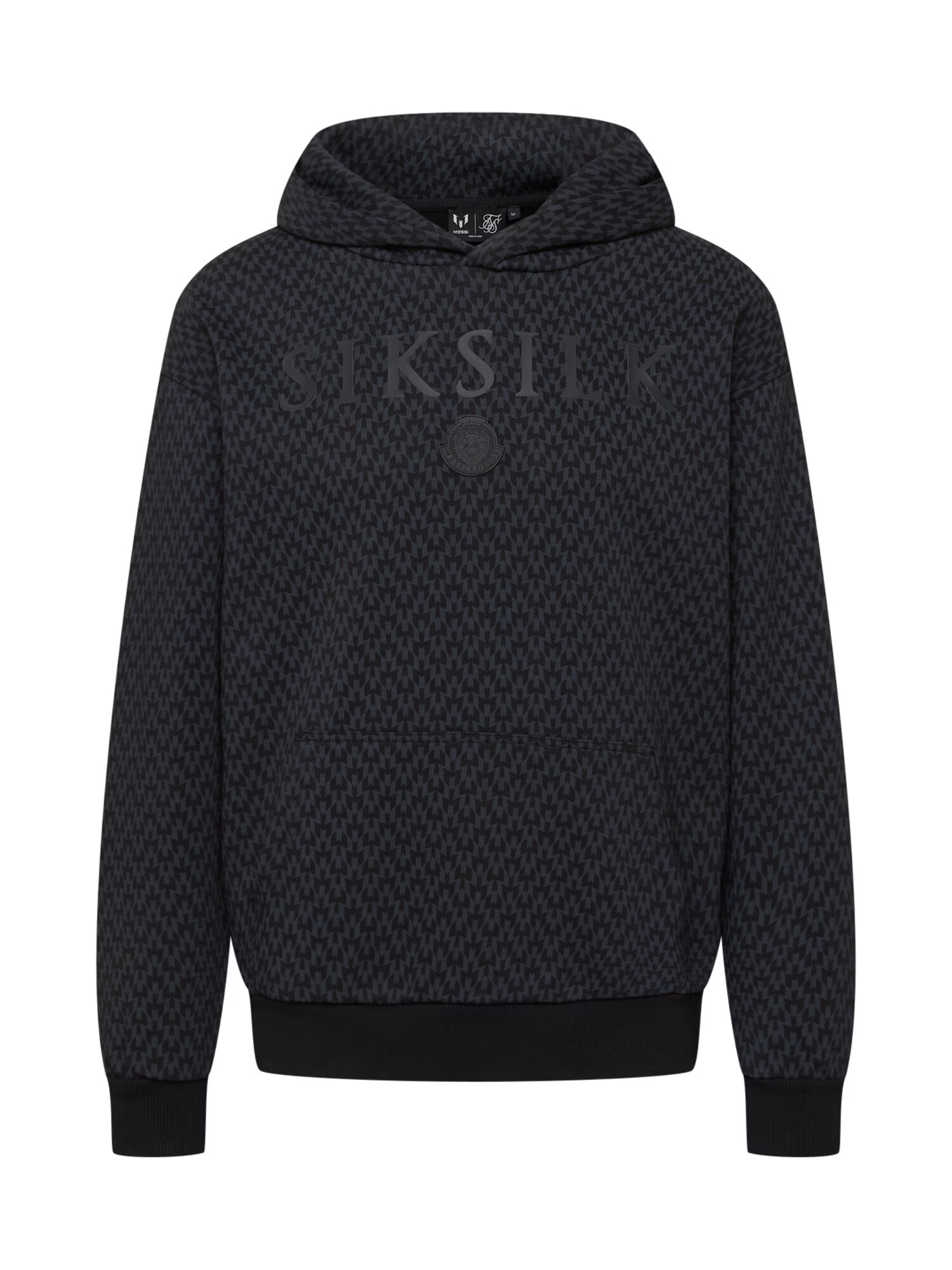 SikSilk Bluză de molton gri închis / negru - Pled.ro