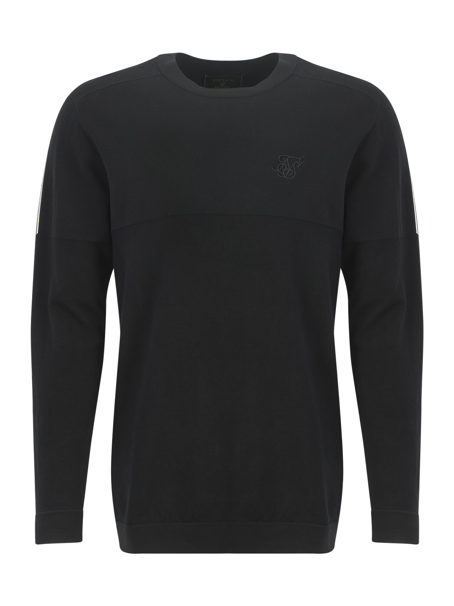 SikSilk Bluză de molton 'Infinity' negru / alb - Pled.ro