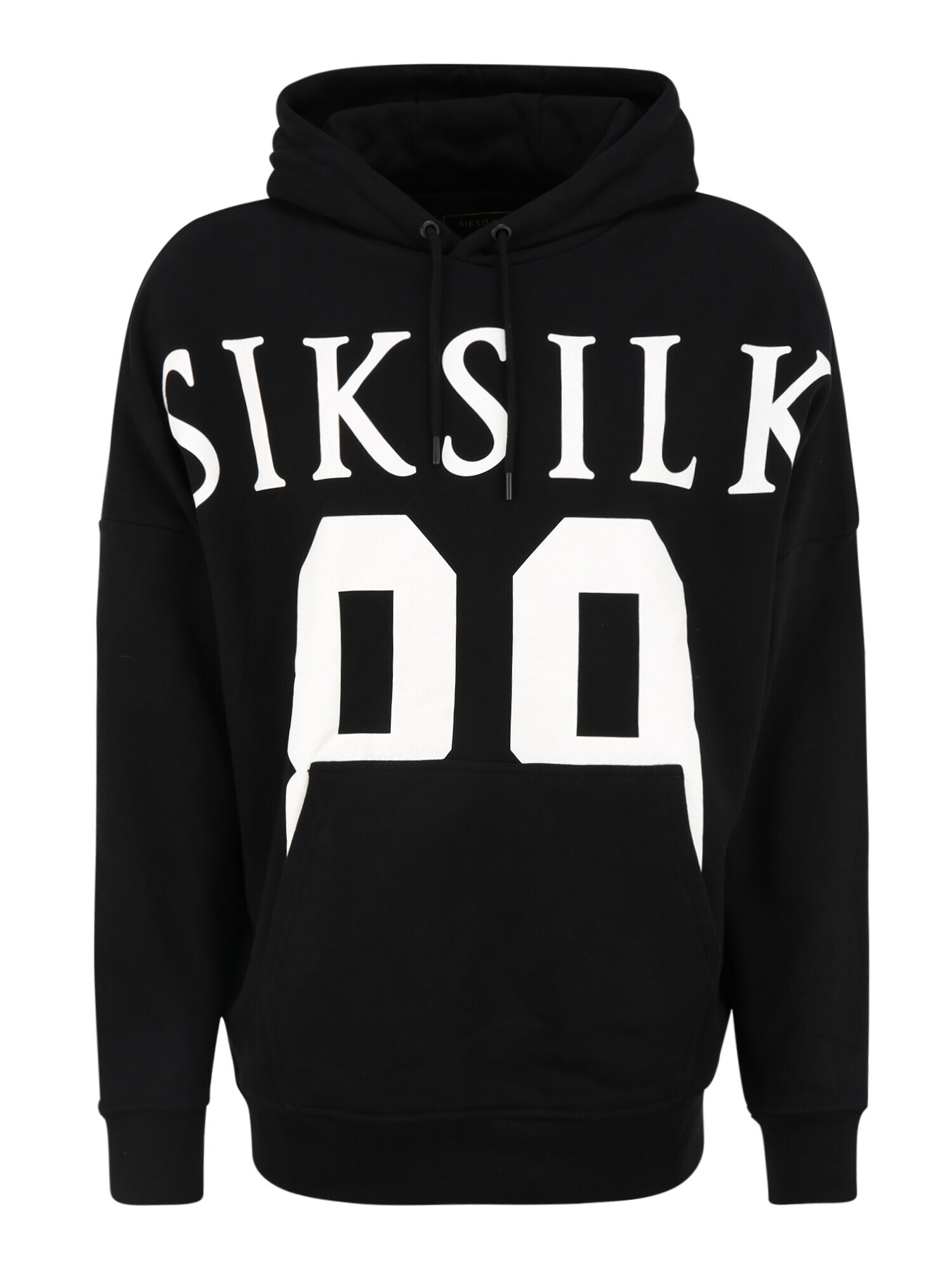 SikSilk Bluză de molton negru / alb - Pled.ro