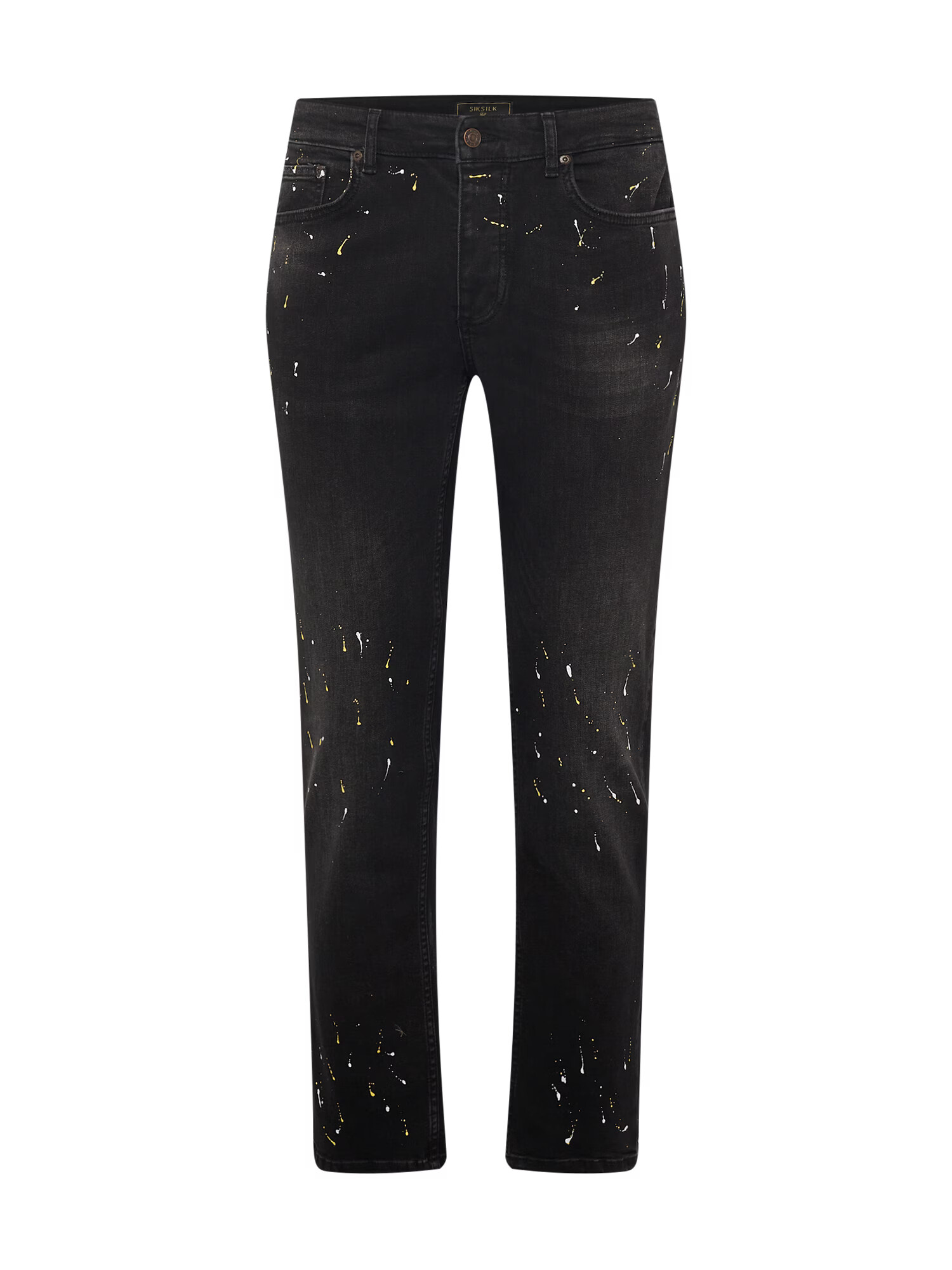 SikSilk Jeans galben / negru denim / alb - Pled.ro