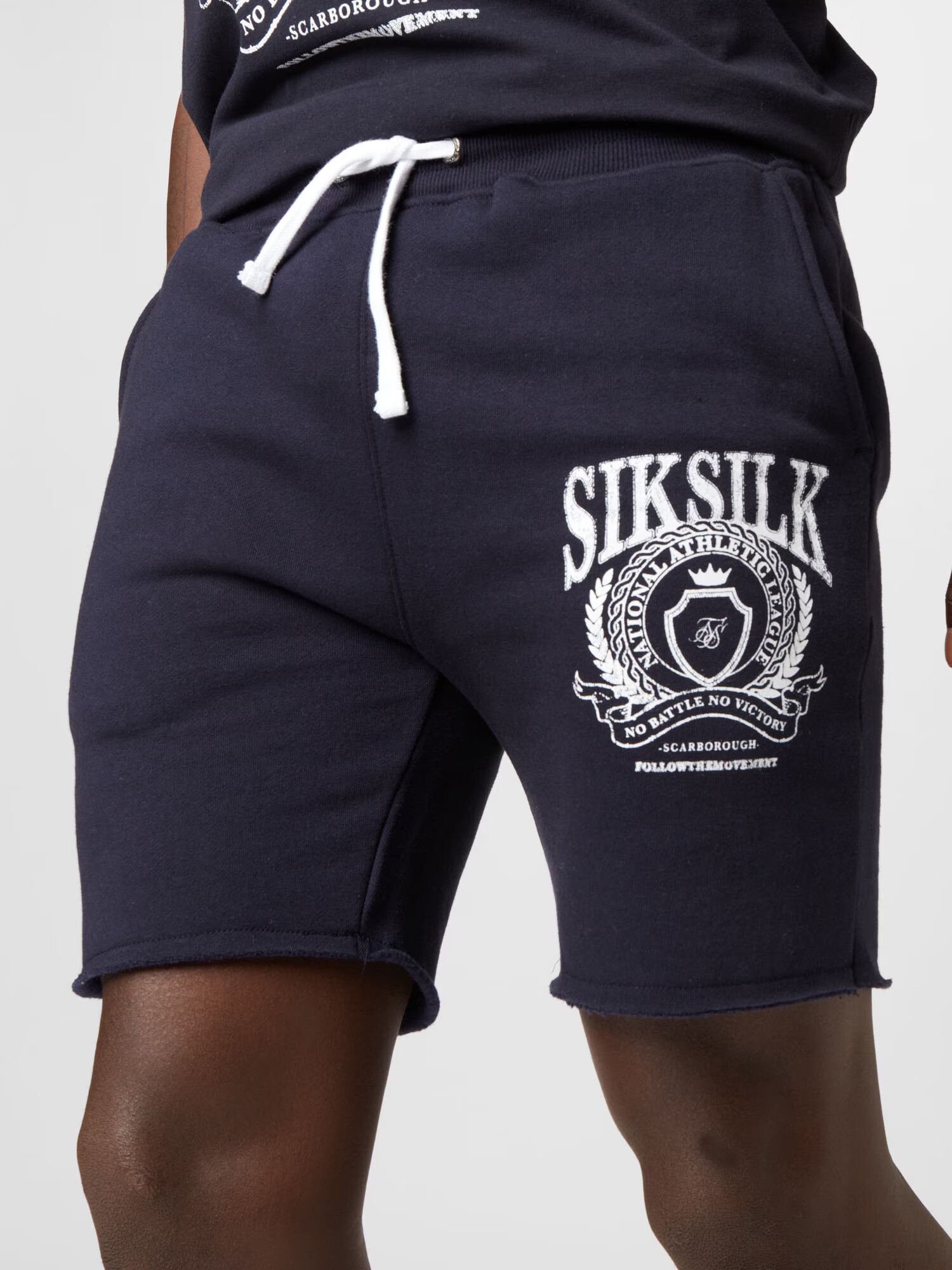 SikSilk Pantaloni bleumarin / alb - Pled.ro