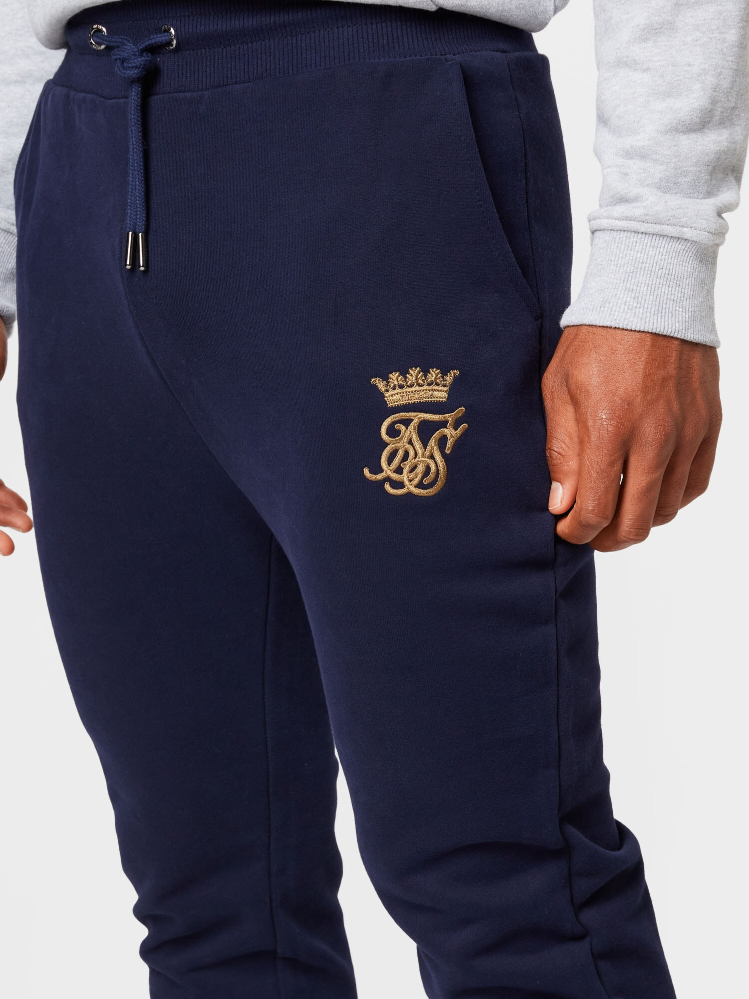 SikSilk Pantaloni bleumarin / galben auriu - Pled.ro