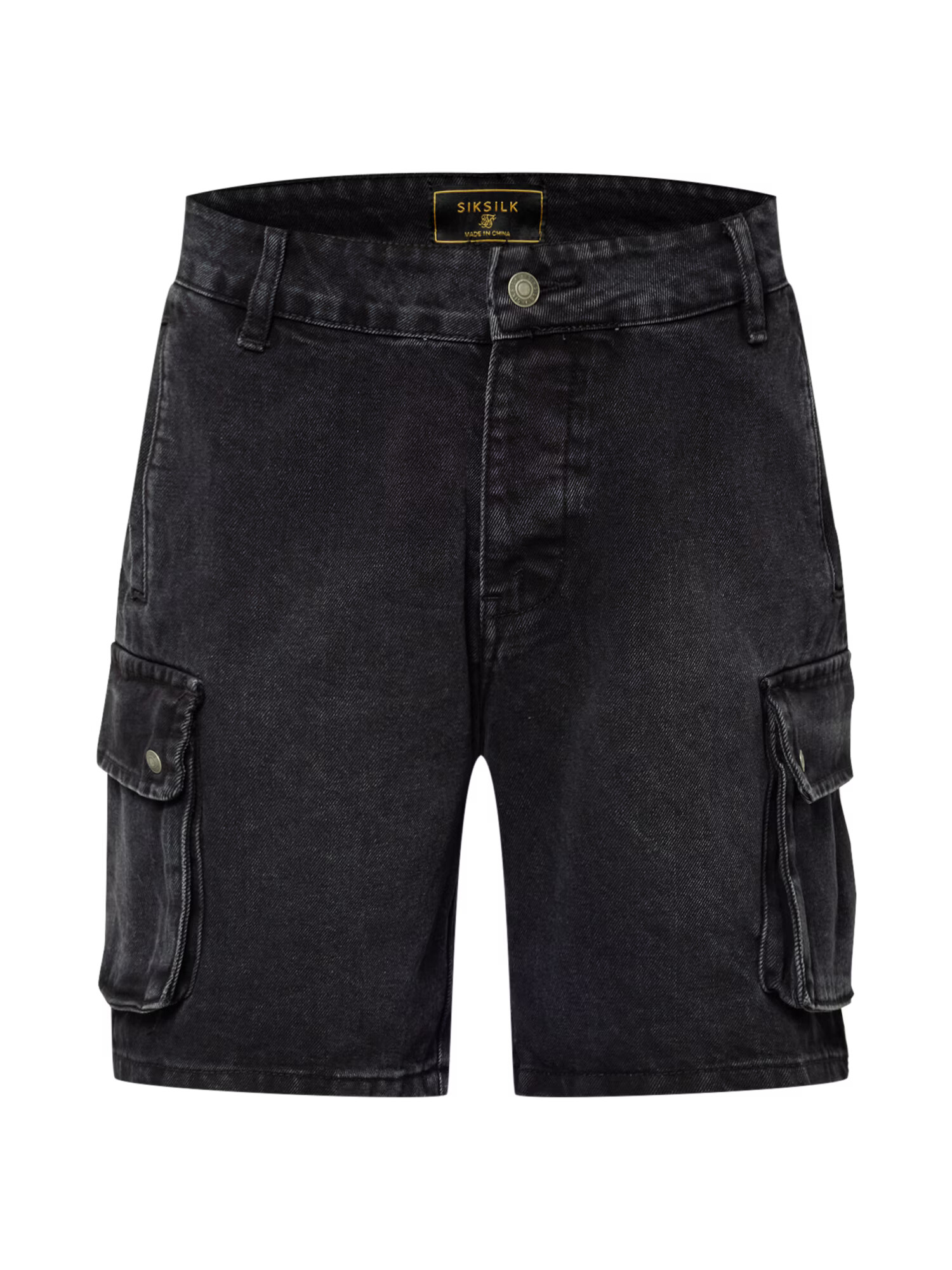 SikSilk Pantaloni eleganți negru denim - Pled.ro