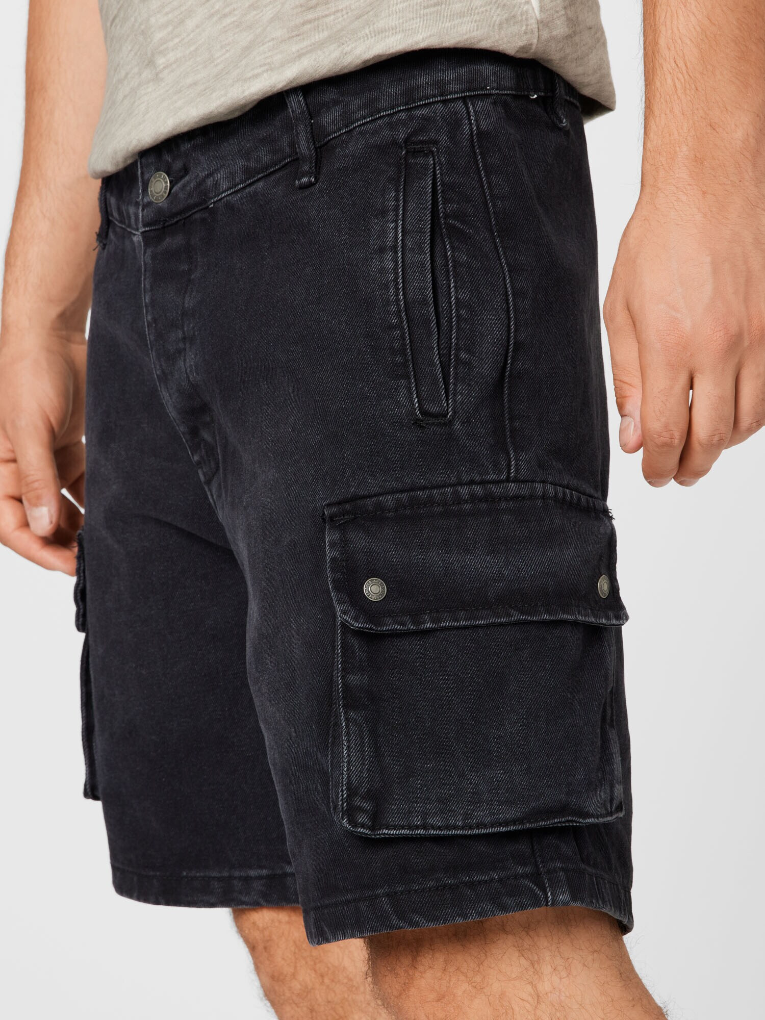 SikSilk Pantaloni eleganți negru denim - Pled.ro