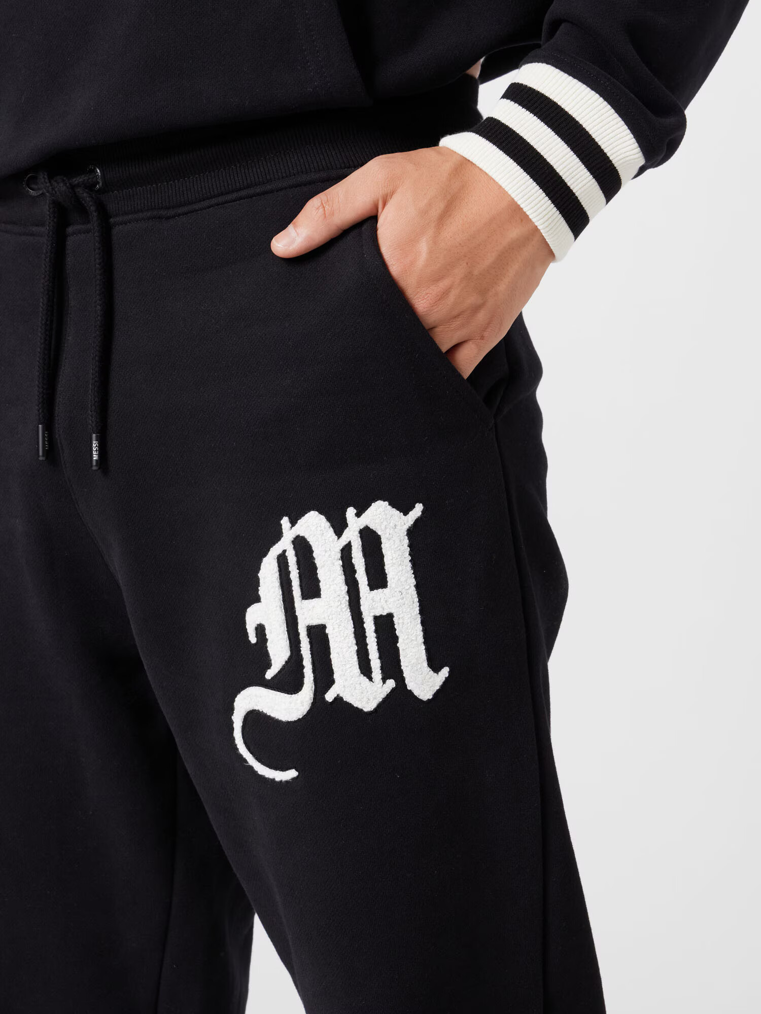 SikSilk Pantaloni negru / alb - Pled.ro