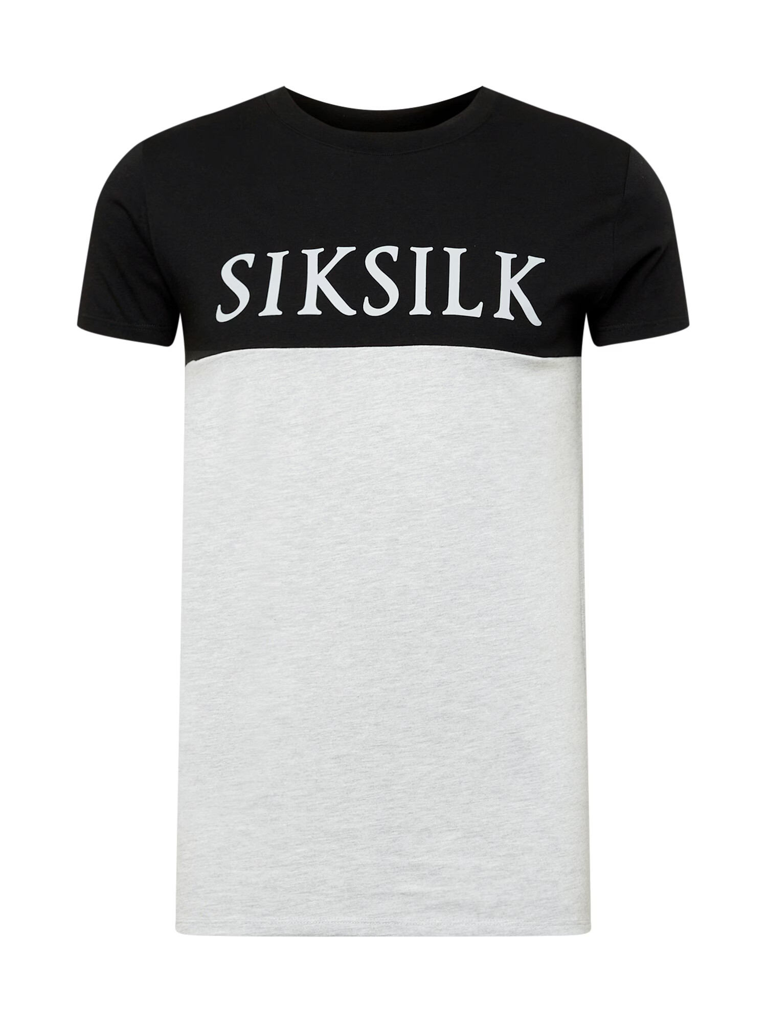 SikSilk Tricou gri amestecat / negru / alb - Pled.ro