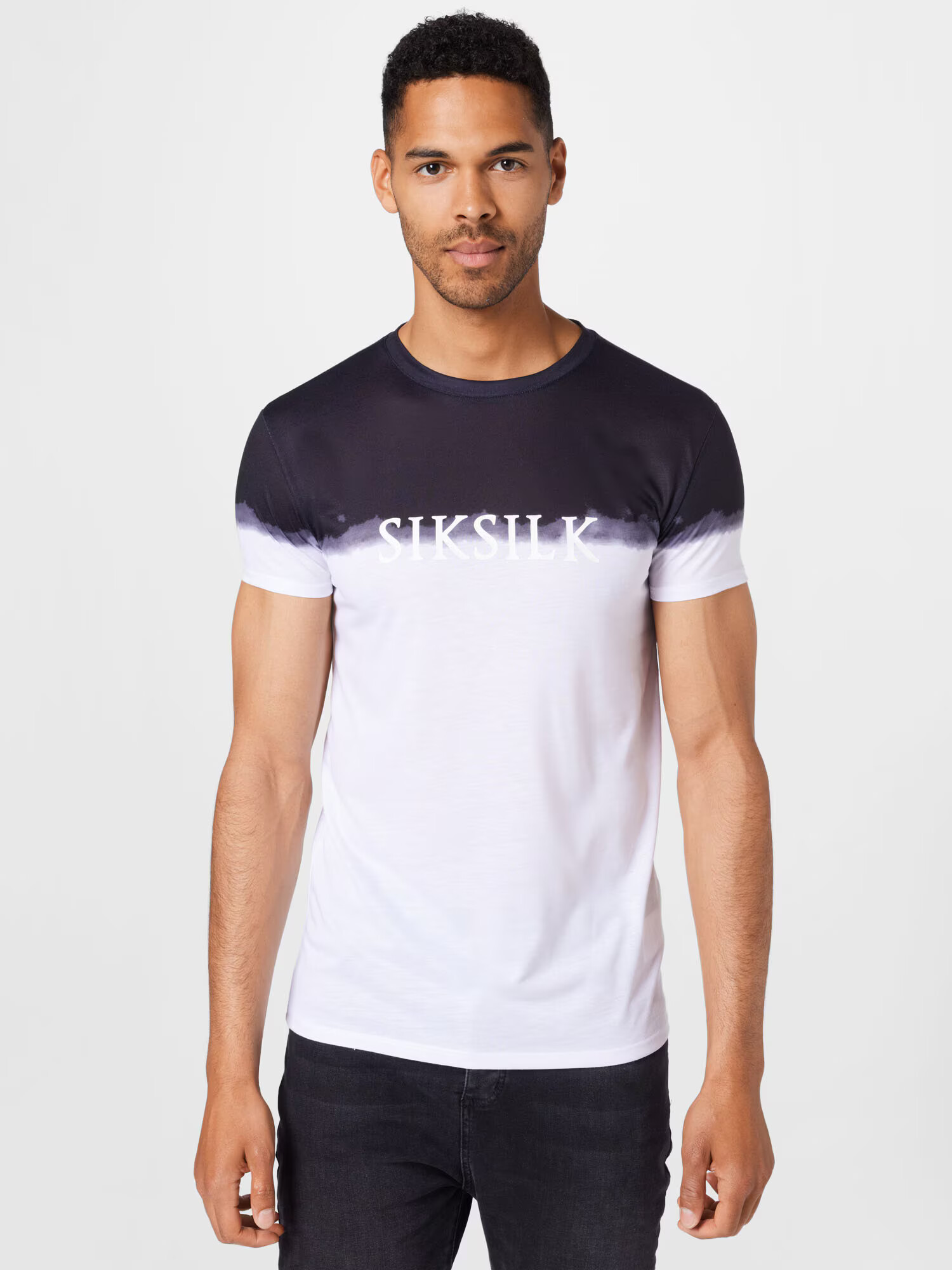 SikSilk Tricou gri închis / negru / alb - Pled.ro