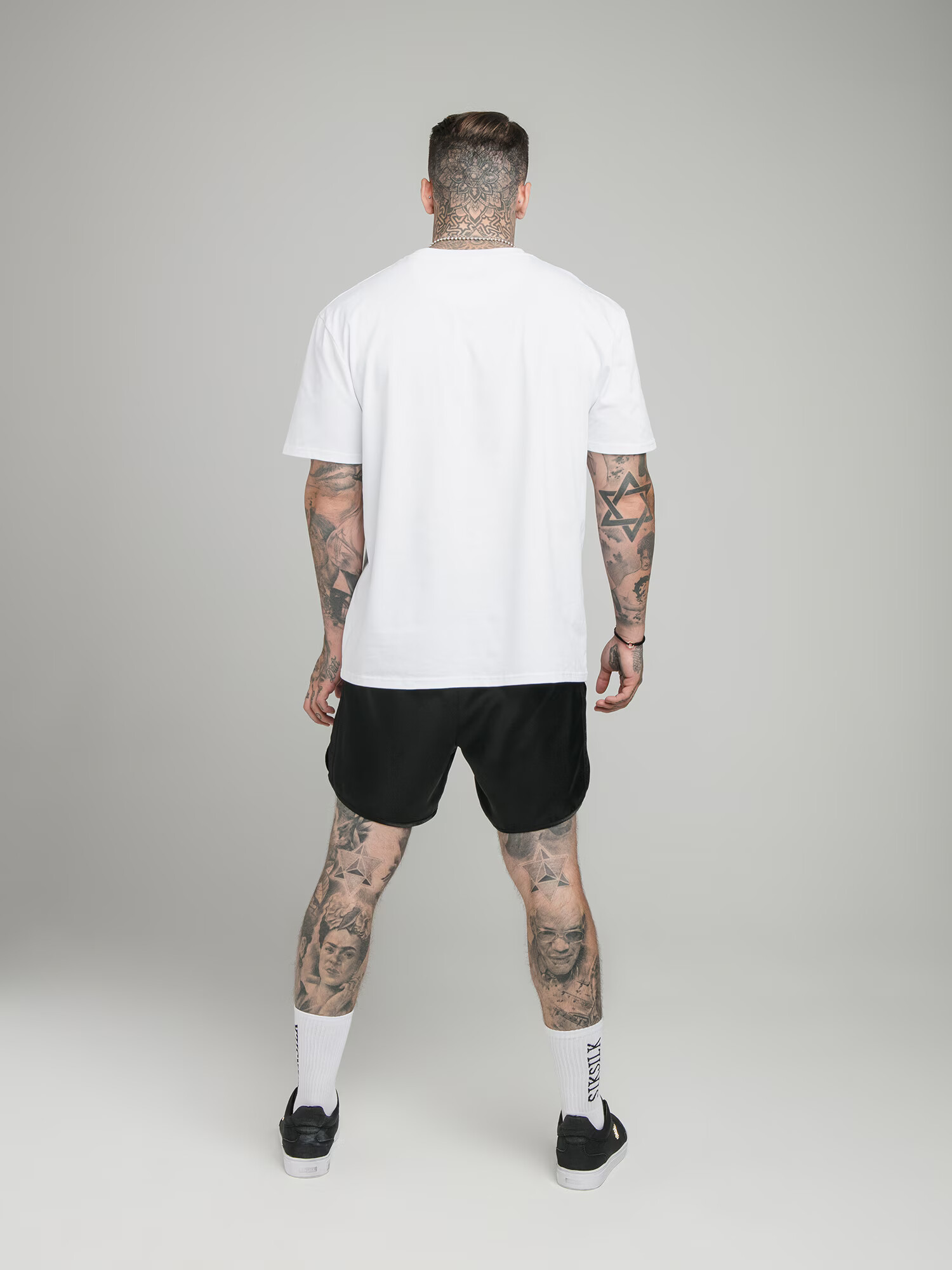 SikSilk Tricou negru / alb - Pled.ro