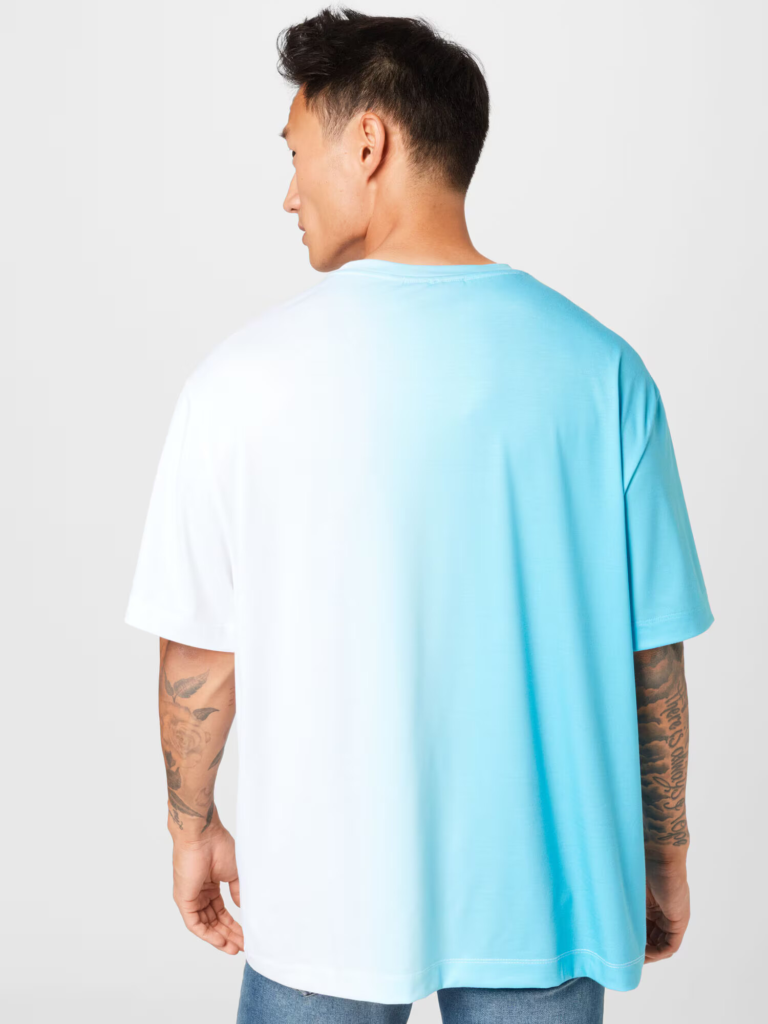 SikSilk Tricou turcoaz / alb - Pled.ro