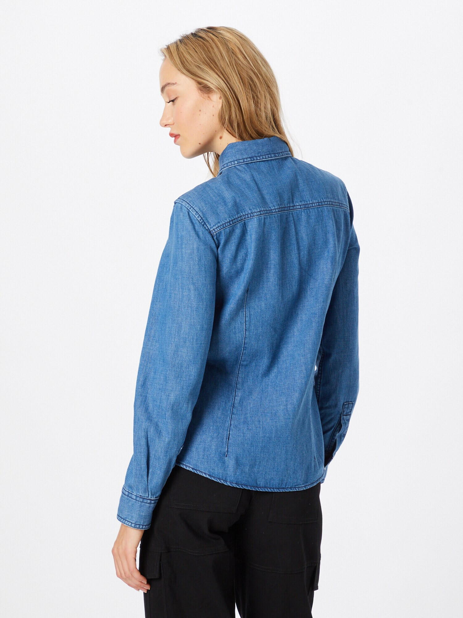 Sisley Bluză albastru denim - Pled.ro