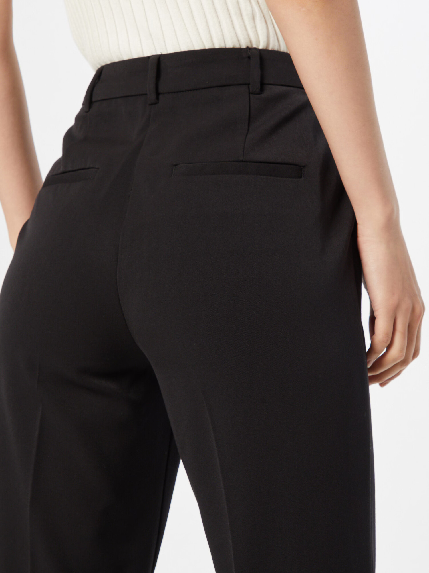 Sisley Pantaloni cu dungă negru - Pled.ro