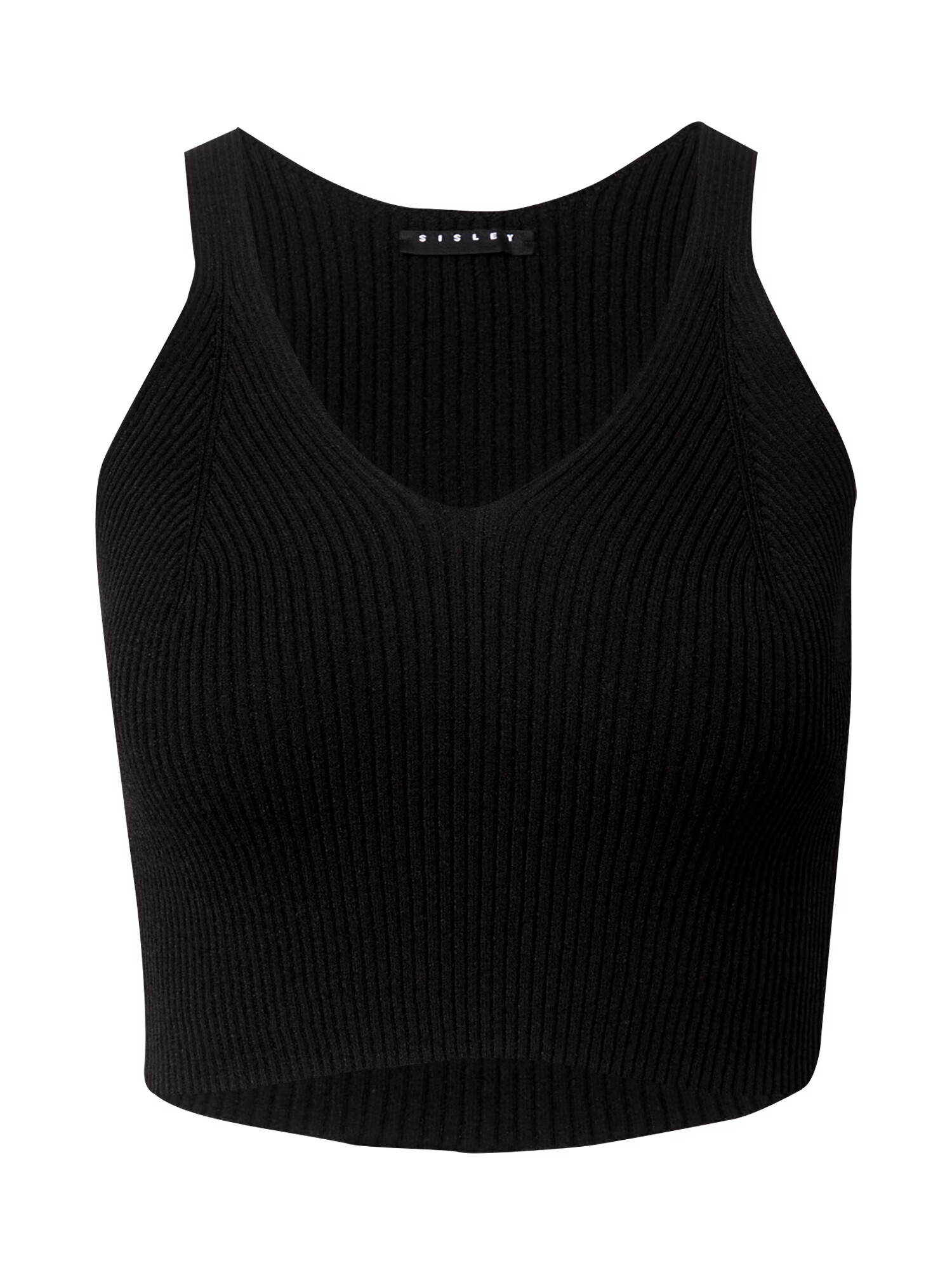 Sisley Top brodat negru - Pled.ro