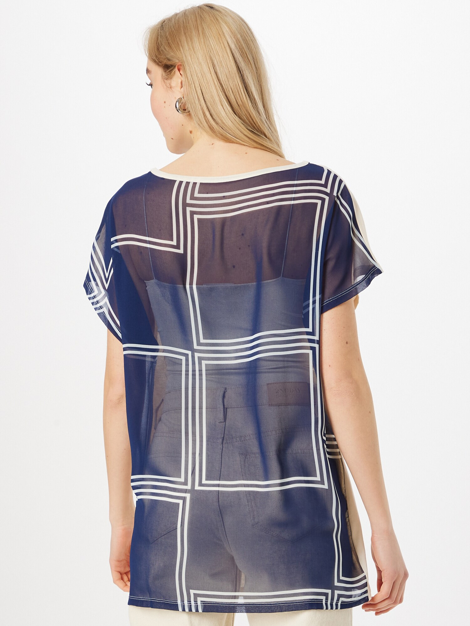 Sisley Tricou bej / albastru marin - Pled.ro