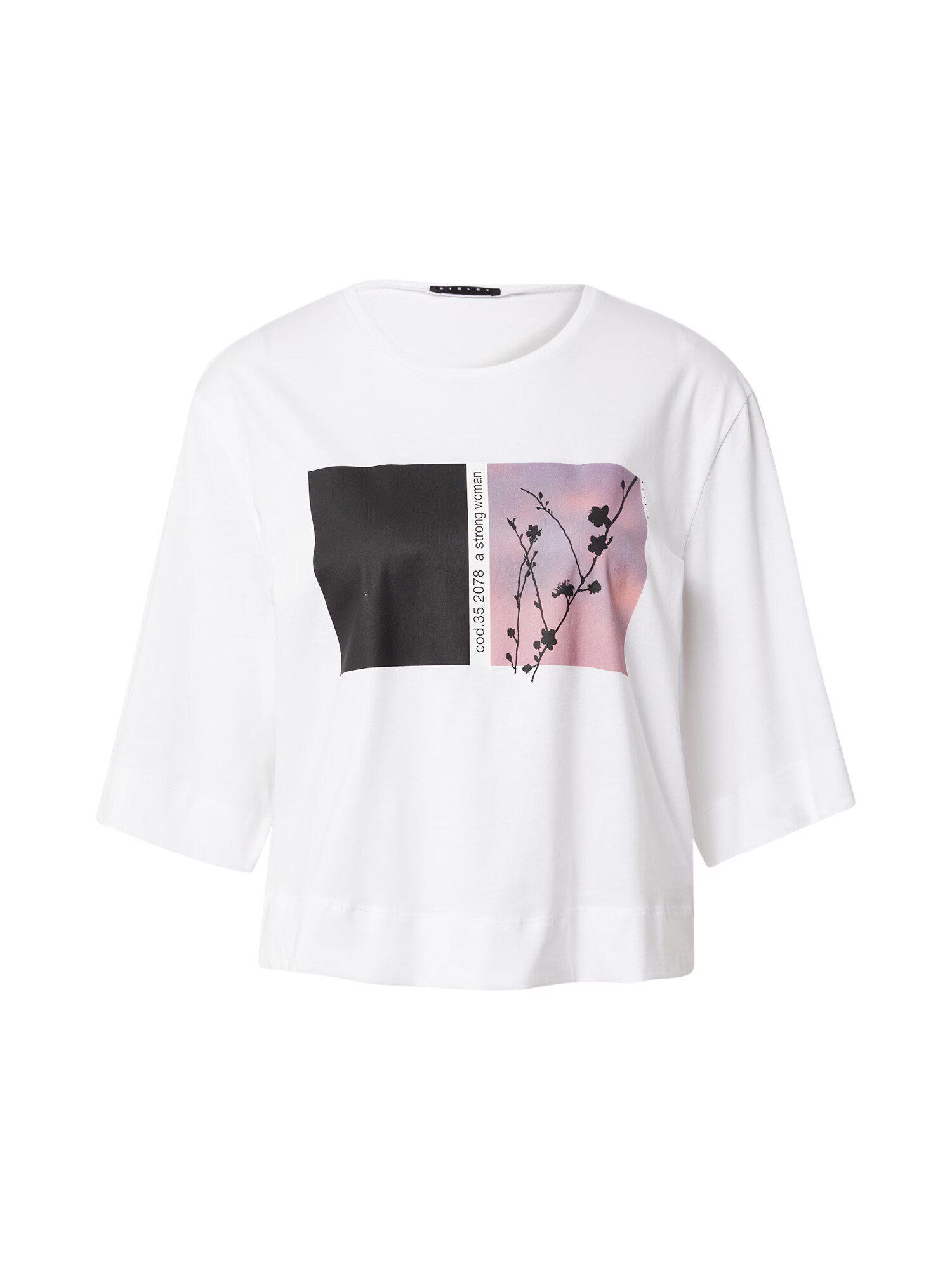 Sisley Tricou lila / roz / negru / alb - Pled.ro