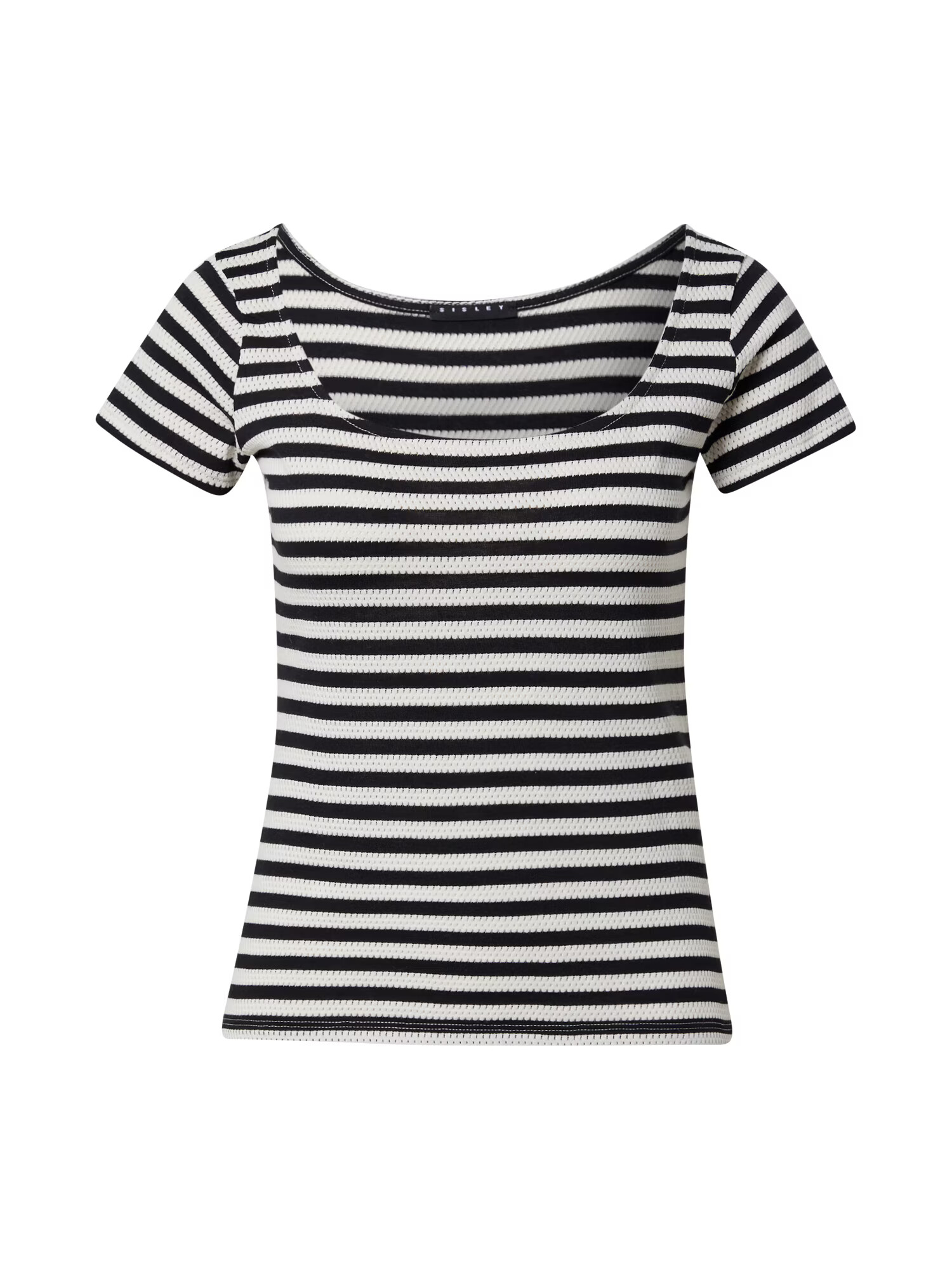 Sisley Tricou negru / alb - Pled.ro