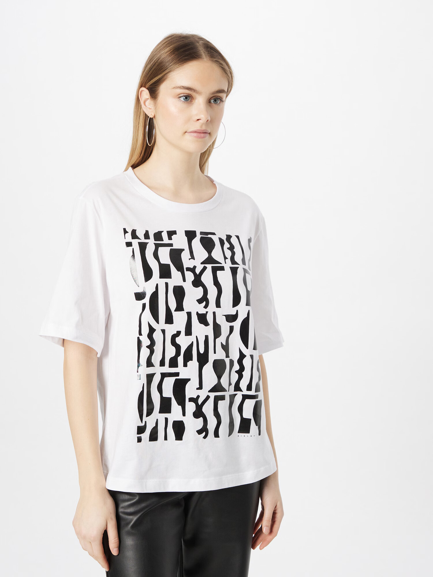 Sisley Tricou negru / alb - Pled.ro