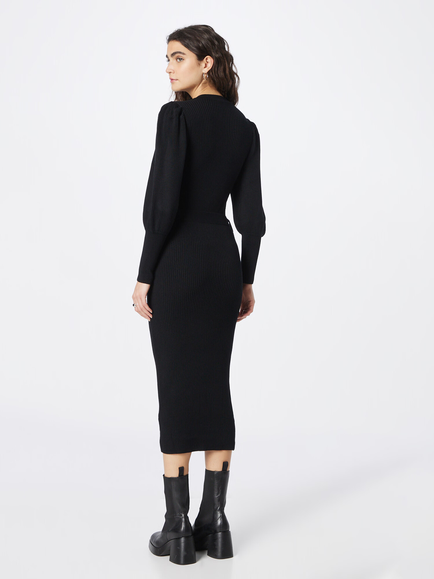 SISTERS POINT Rochie tricotat 'HALIA' negru - Pled.ro