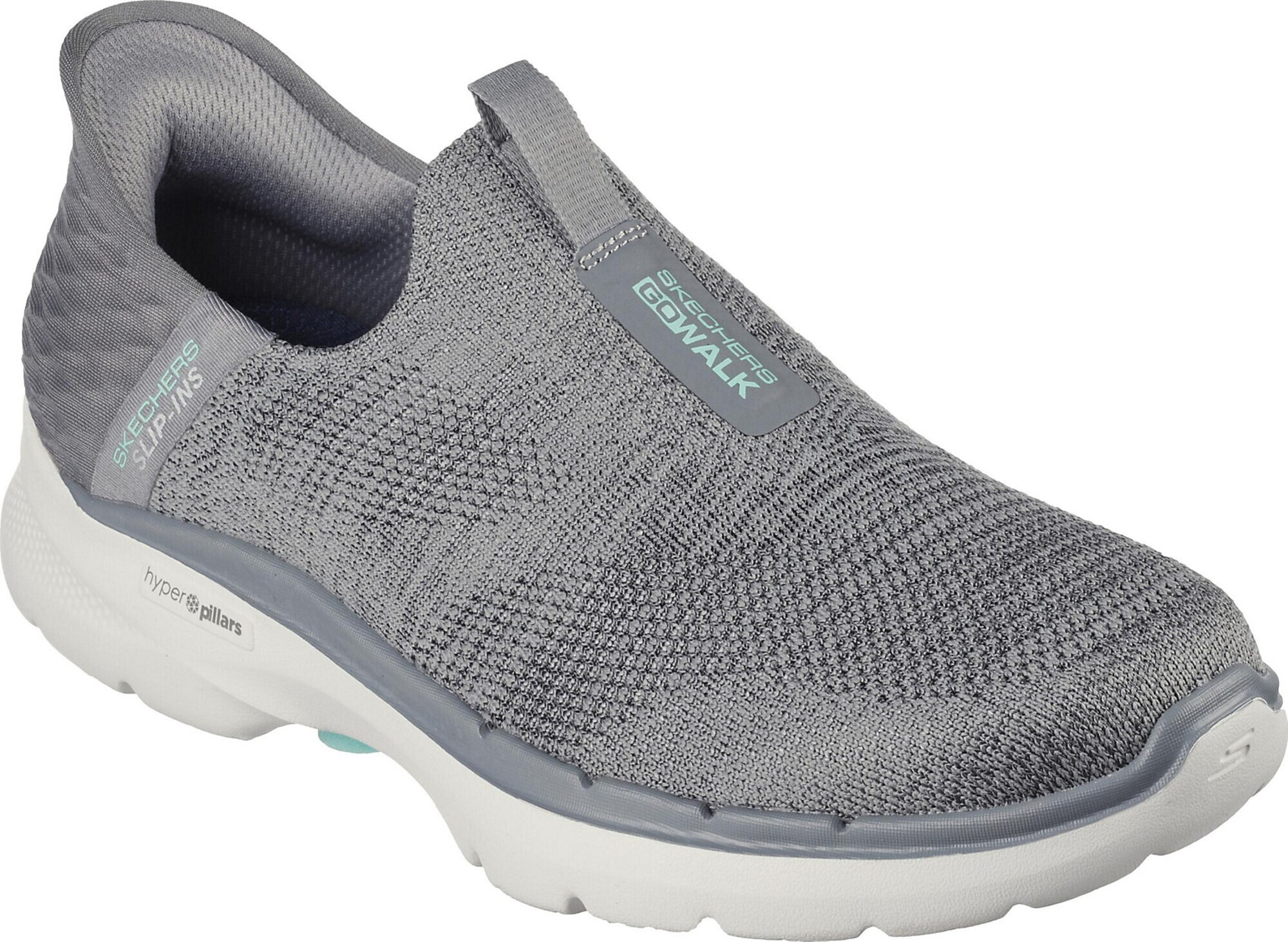 SKECHERS Papuci de casă turcoaz / gri - Pled.ro