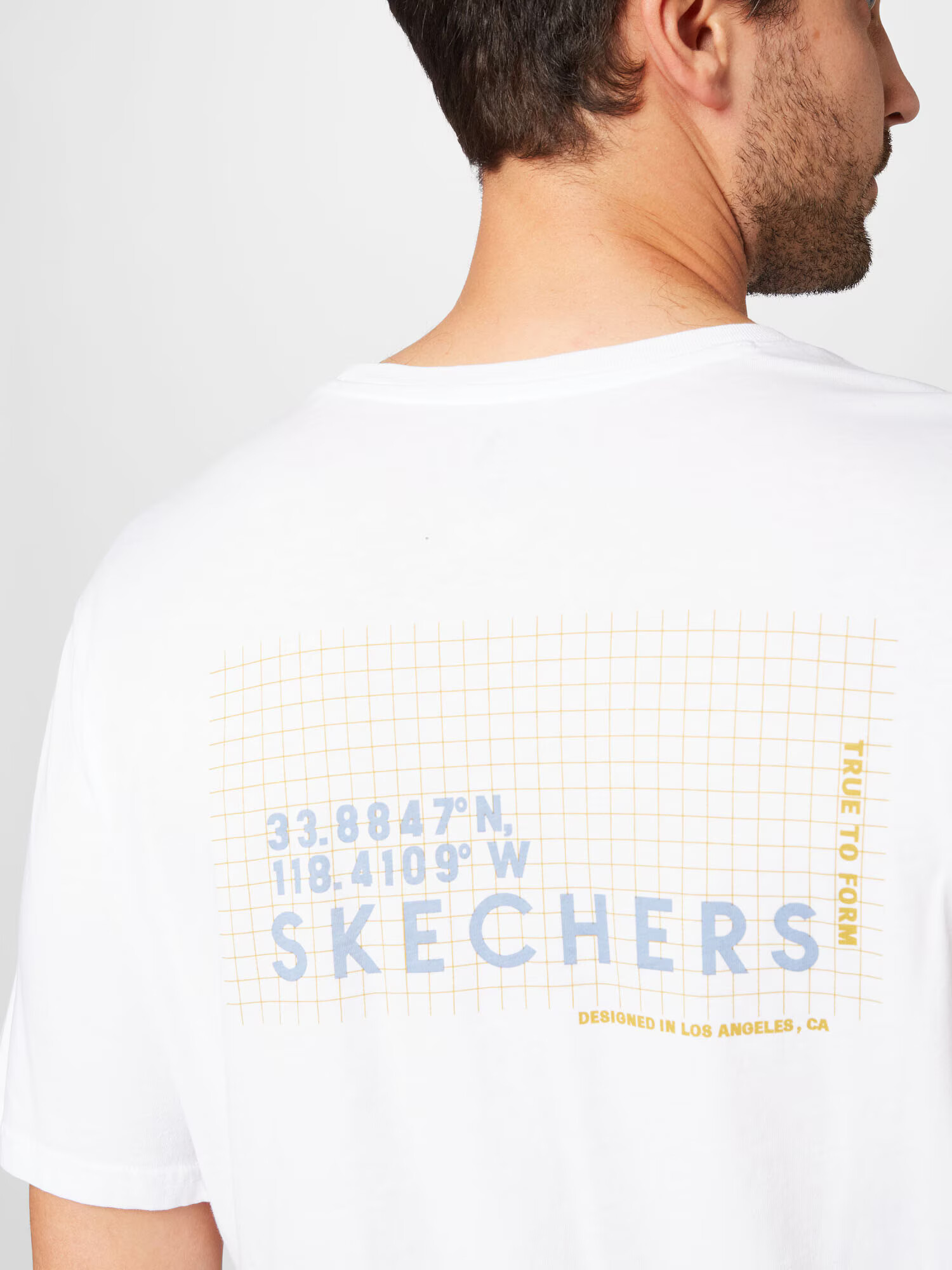 Skechers Performance Tricou funcțional albastru fumuriu / galben șofran / alb - Pled.ro