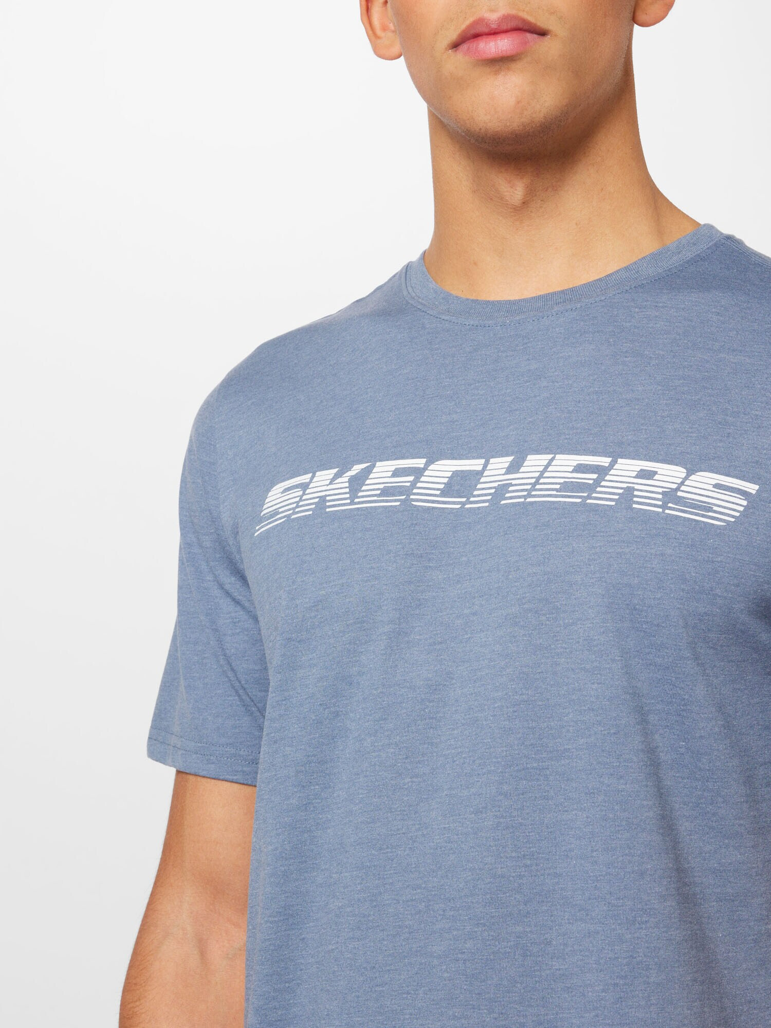 Skechers Performance Tricou funcțional 'MOTION' albastru fumuriu / alb - Pled.ro