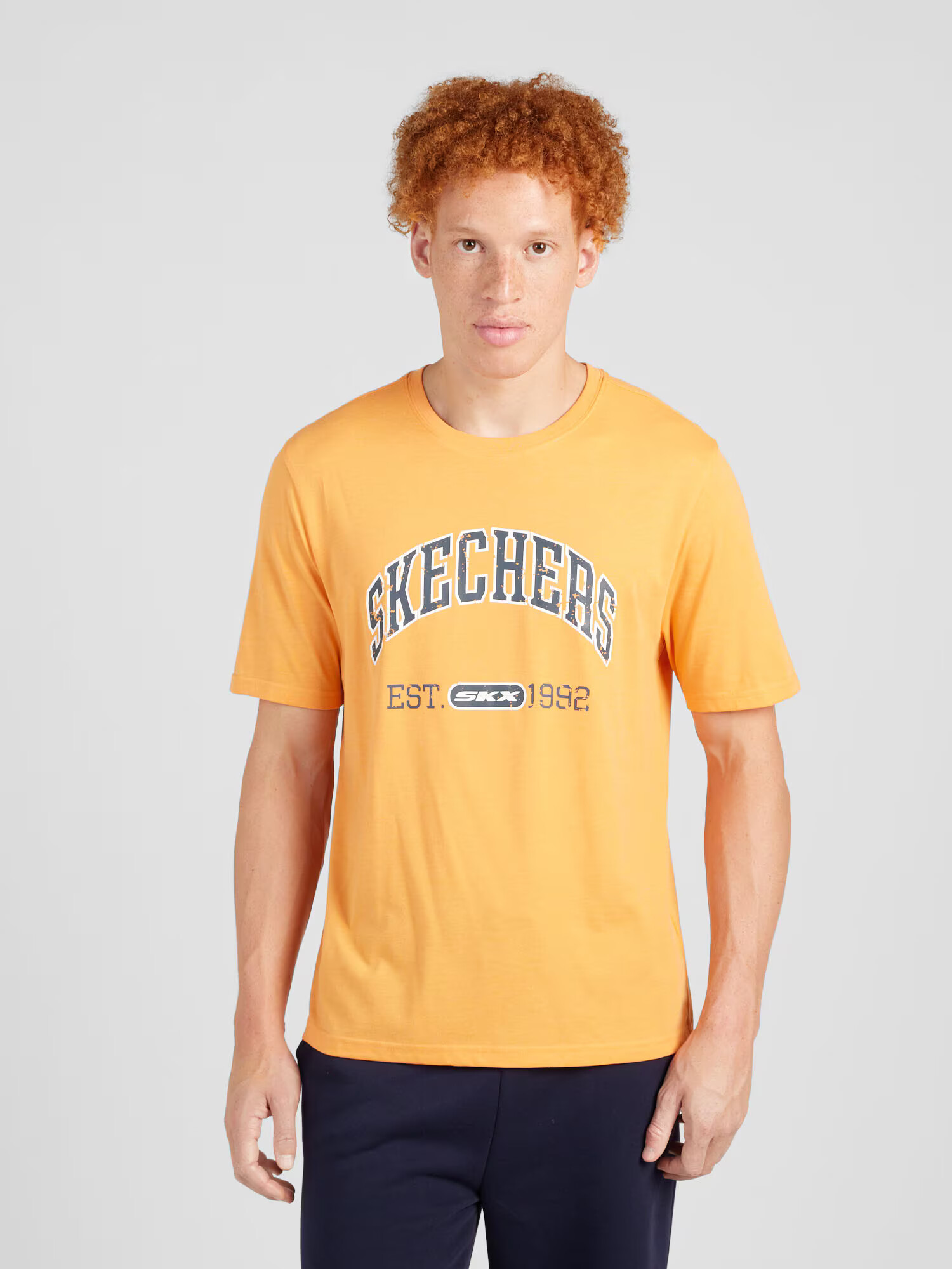 Skechers Performance Tricou funcțional 'PRESTIGE' bleumarin / portocaliu deschis / alb - Pled.ro