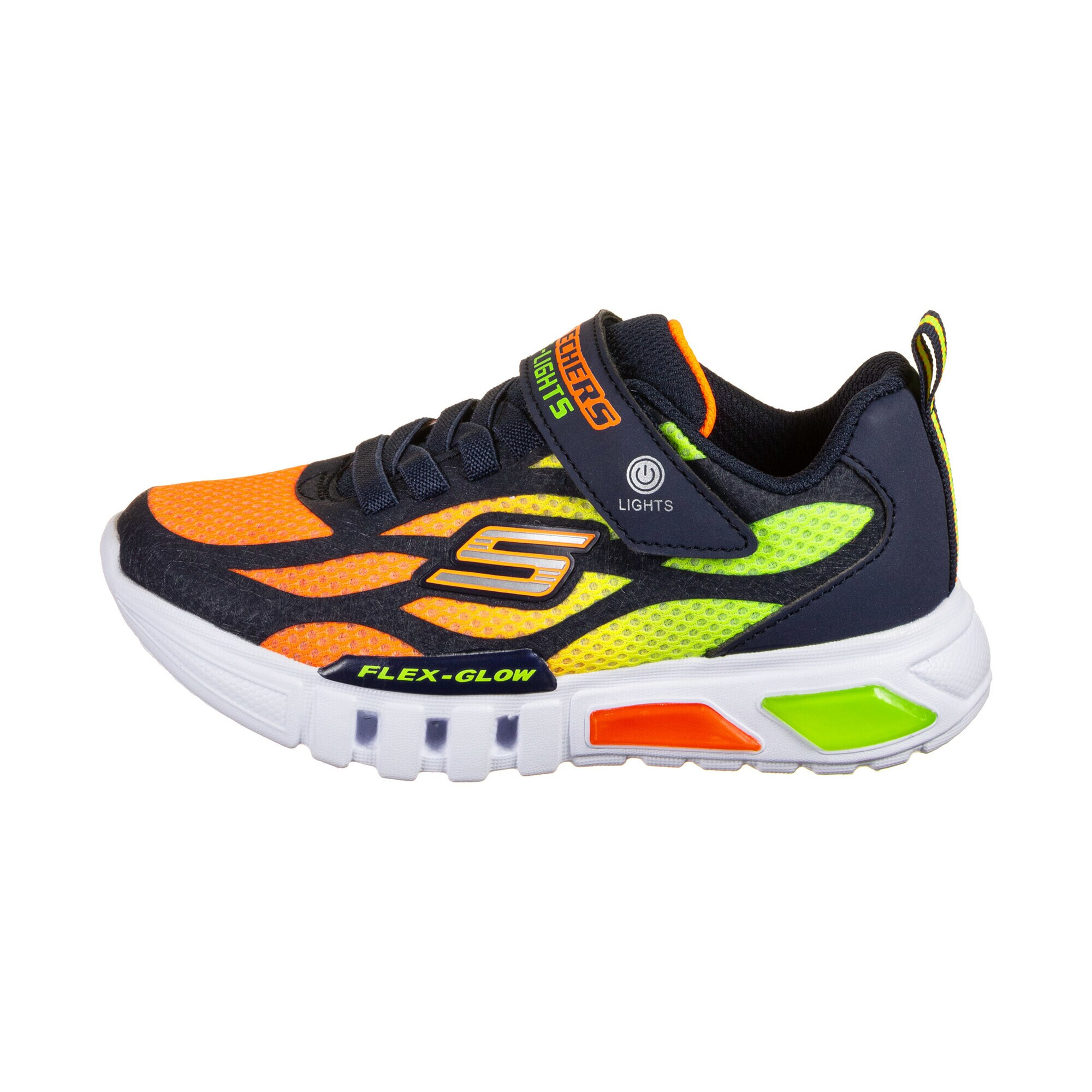 SKECHERS Sneaker bleumarin / galben neon / verde neon / portocaliu neon - Pled.ro