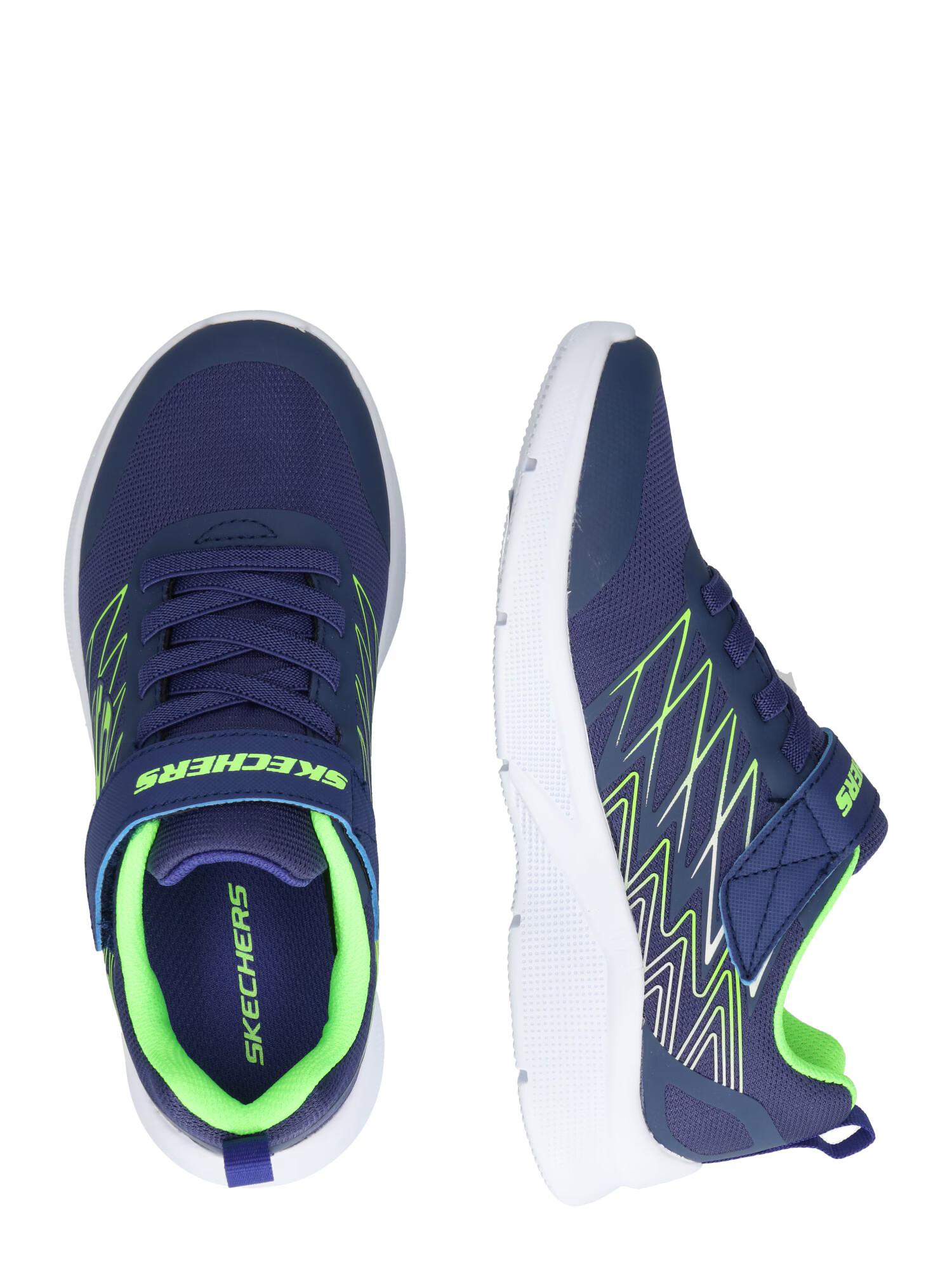 SKECHERS Sneaker bleumarin / verde neon - Pled.ro