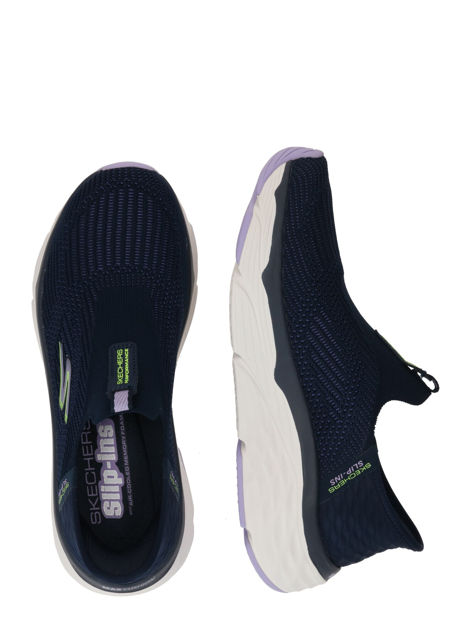 SKECHERS Sneaker low albastru marin / gri / verde limetă - Pled.ro