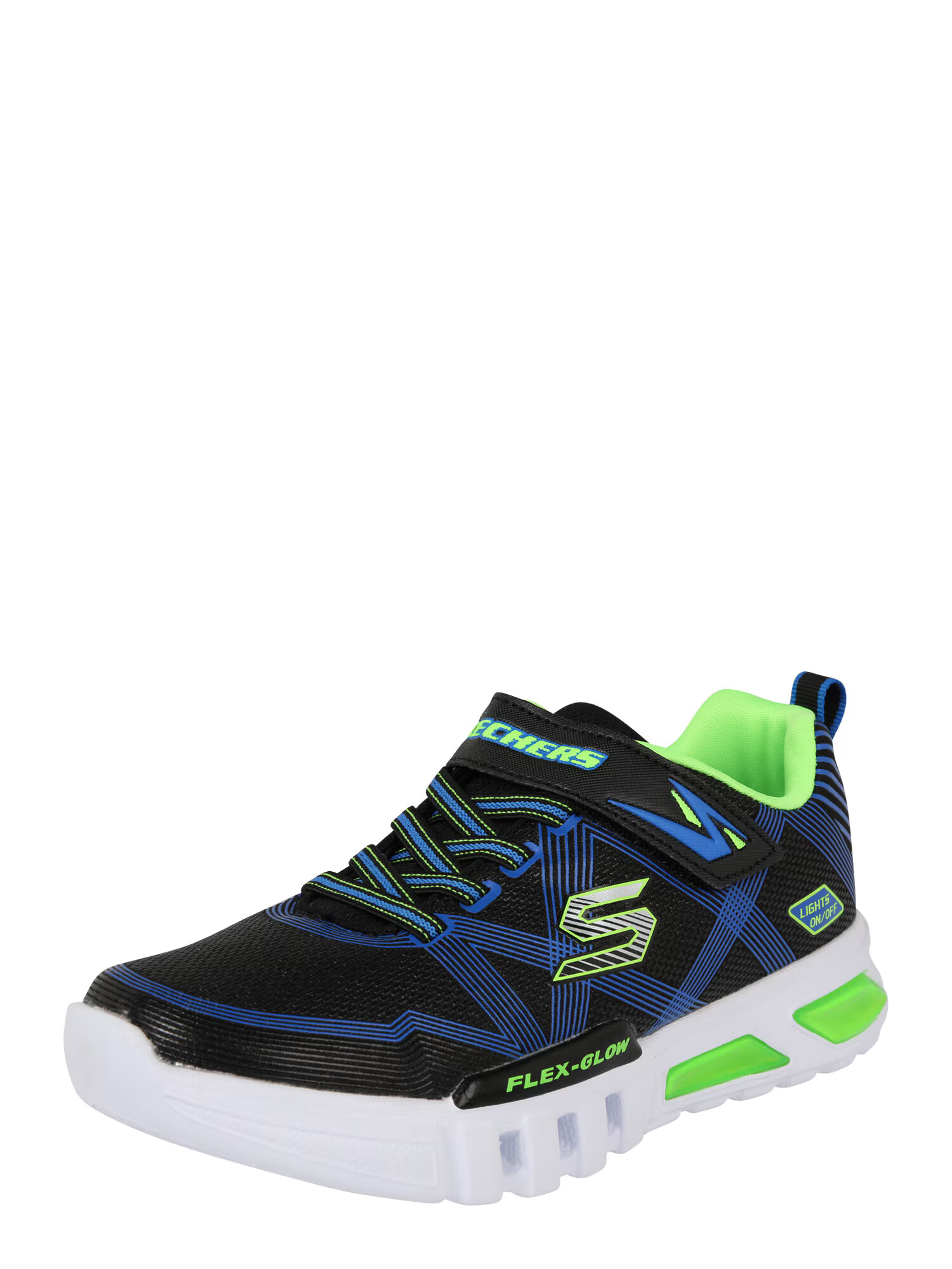 SKECHERS Sneaker 'Flex Glow' albastru regal / verde kiwi / negru - Pled.ro