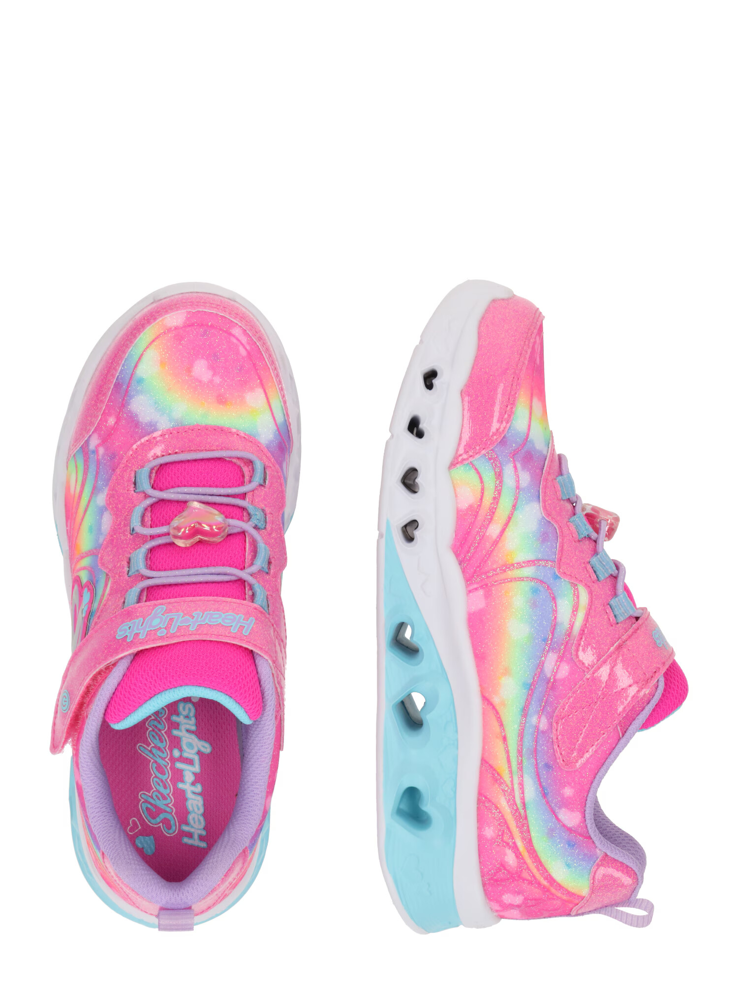 SKECHERS Sneaker 'HEART' galben neon / verde limetă / mov liliachiu / roz - Pled.ro