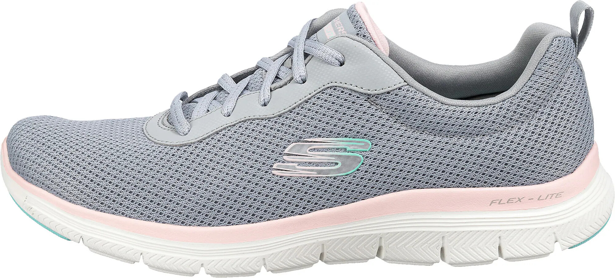 SKECHERS Sneaker low albastru aqua / gri / roz - Pled.ro