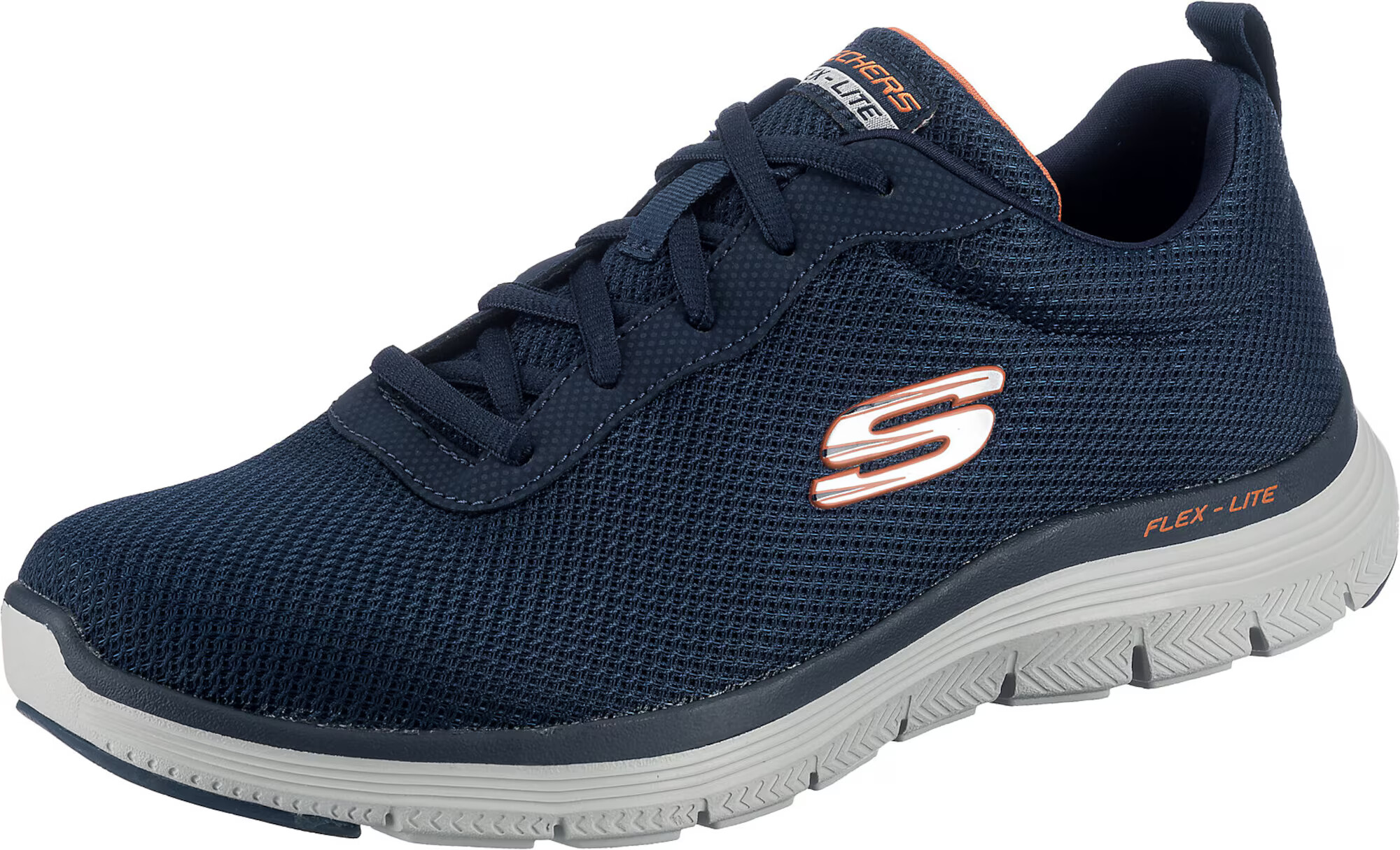 SKECHERS Sneaker low albastru închis / portocaliu / alb - Pled.ro