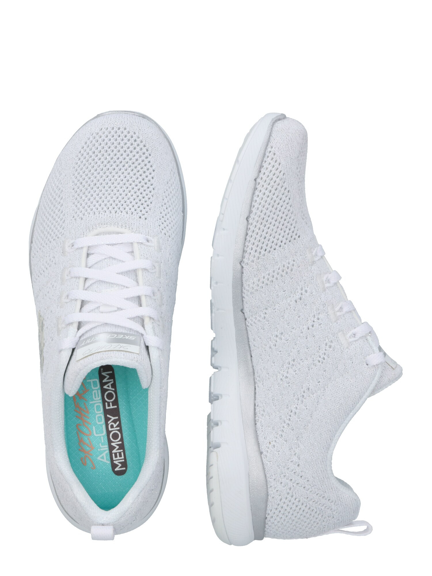 SKECHERS Sneaker low argintiu / alb murdar - Pled.ro