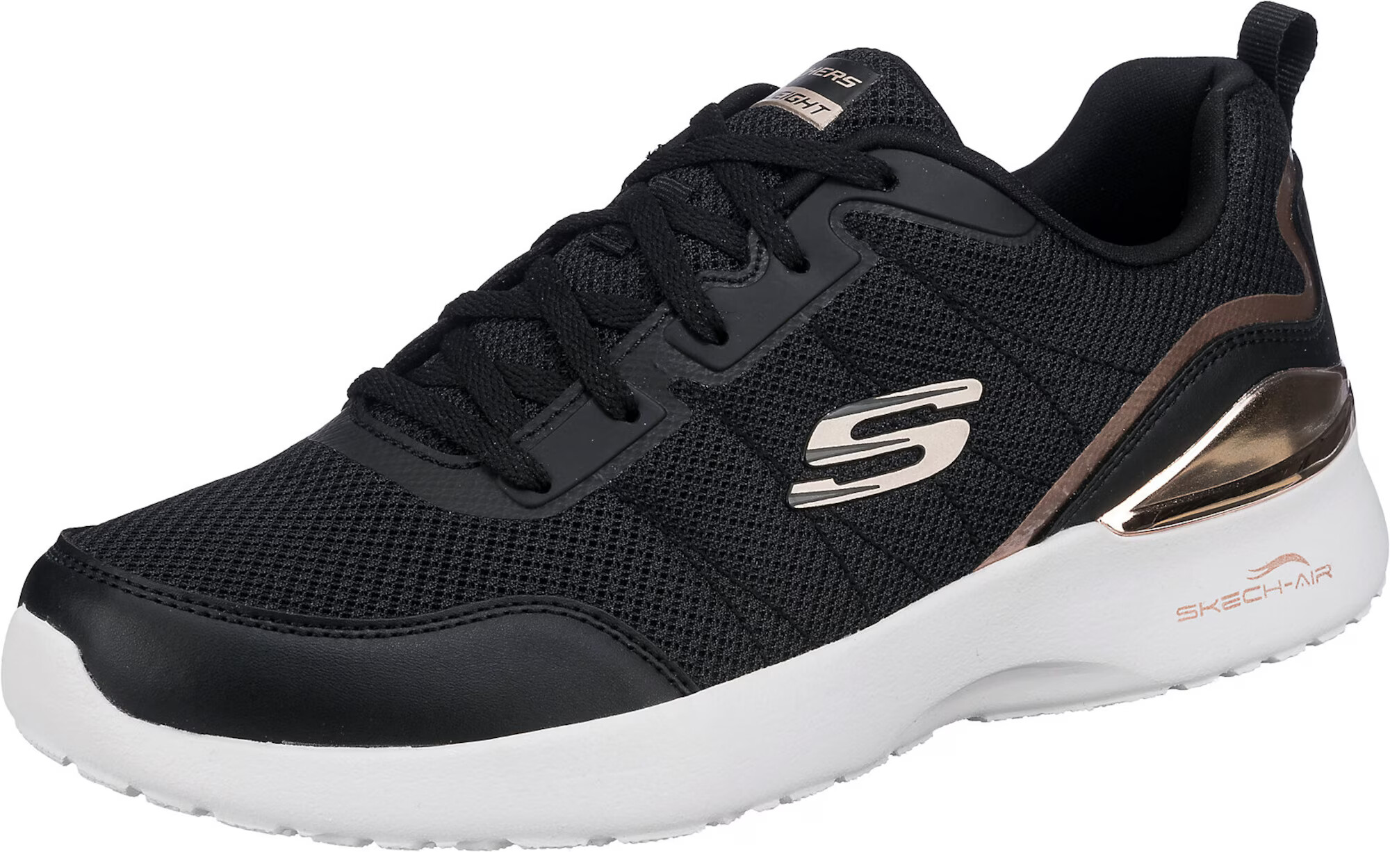 SKECHERS Sneaker low auriu - roz / negru - Pled.ro