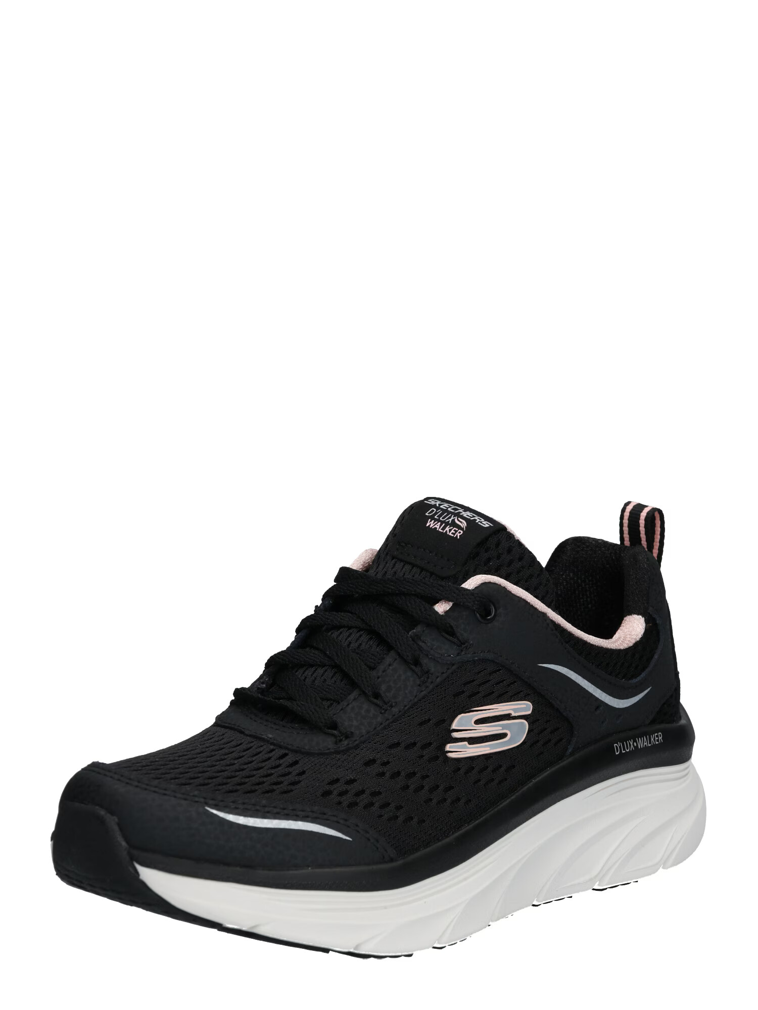 SKECHERS Sneaker low 'D'lux Walker' negru / argintiu - Pled.ro