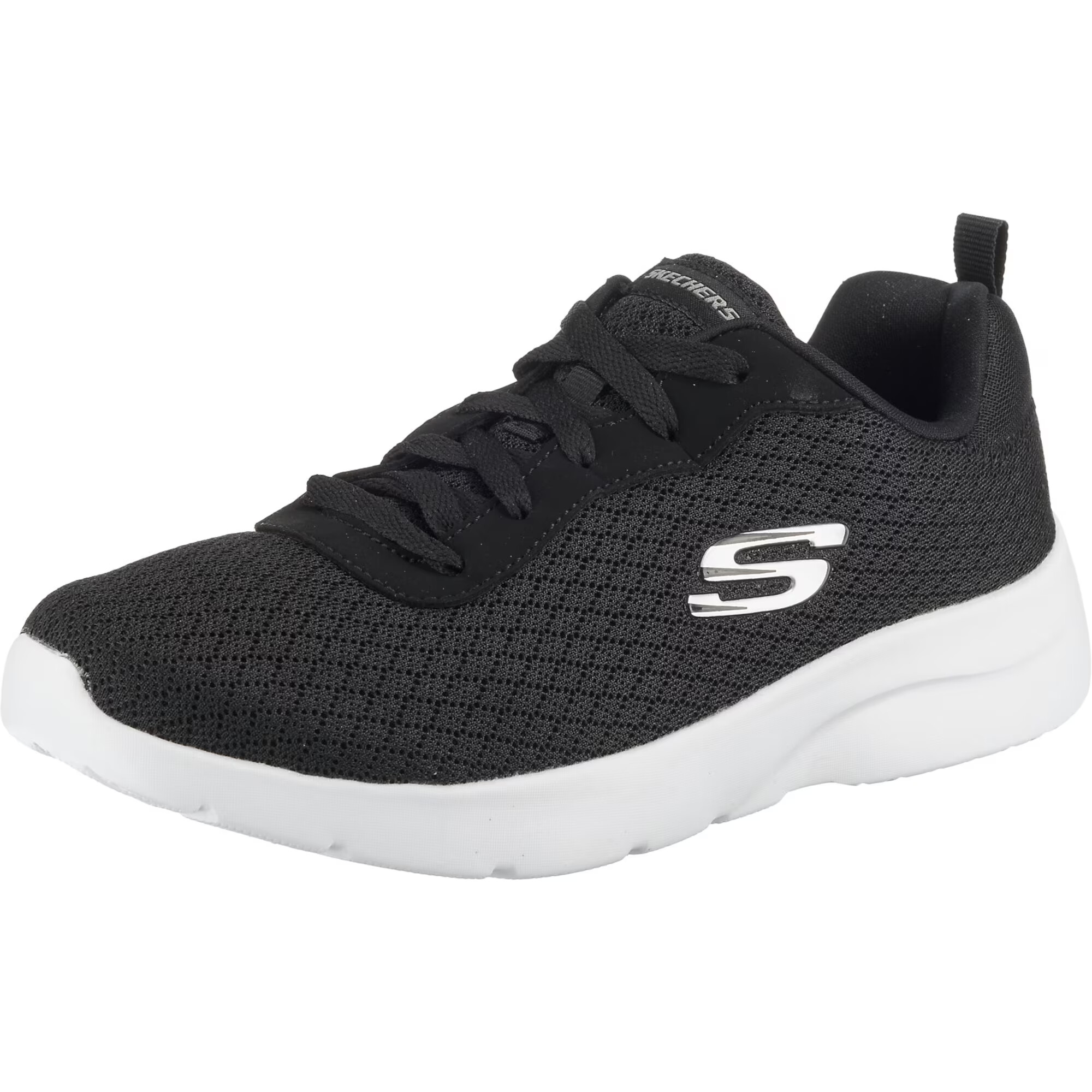 SKECHERS Sneaker low 'Dynamight' negru / argintiu / alb - Pled.ro