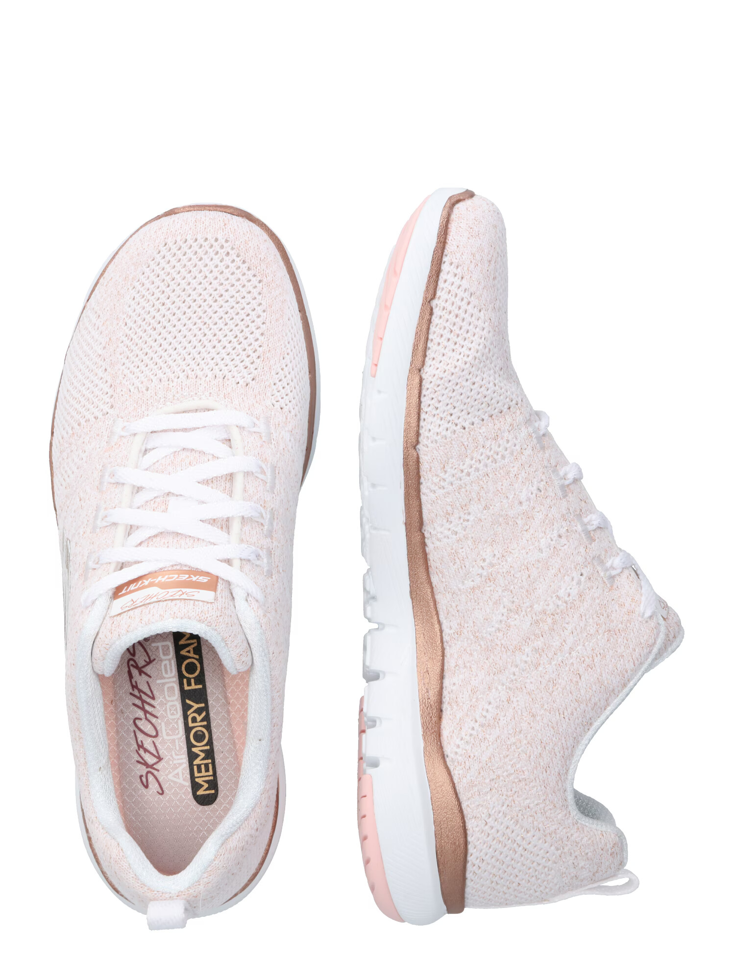 SKECHERS Sneaker low 'Flex Appeal 3.0' auriu - roz / roz / alb - Pled.ro