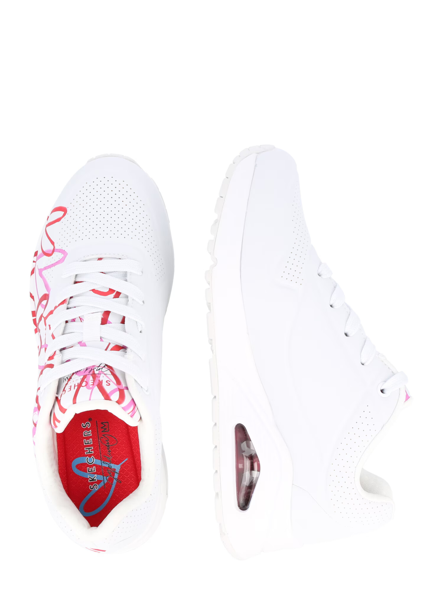 SKECHERS Sneaker low fucsia / roșu carmin / alb - Pled.ro