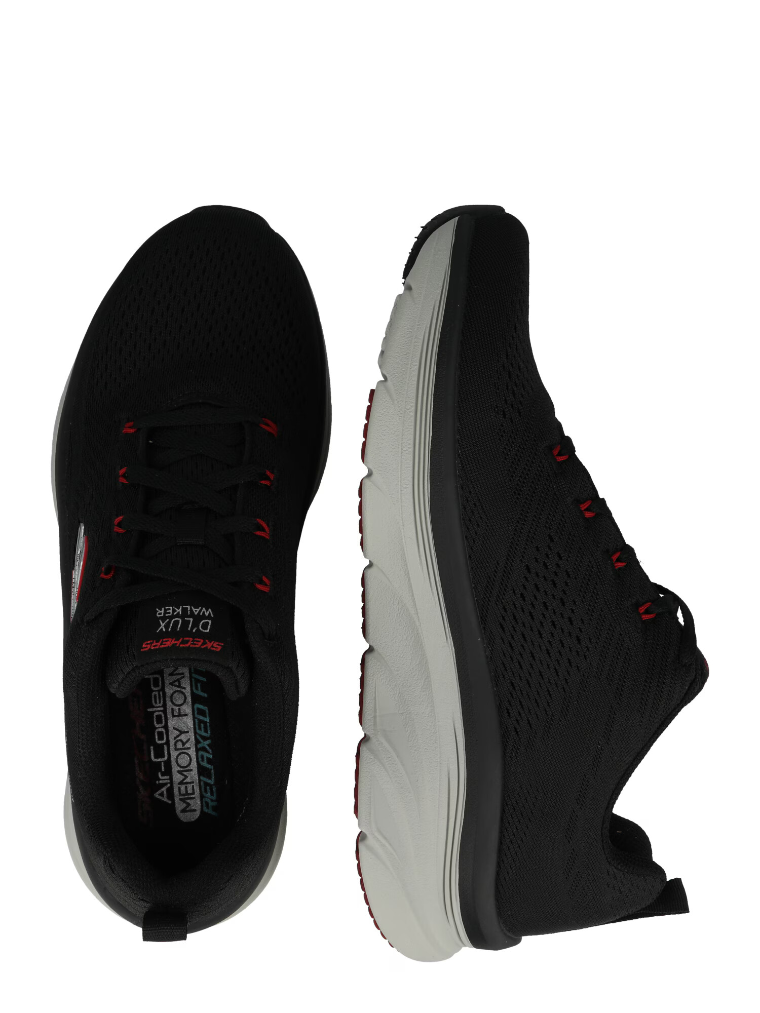 SKECHERS Sneaker low gri / roșu / negru - Pled.ro