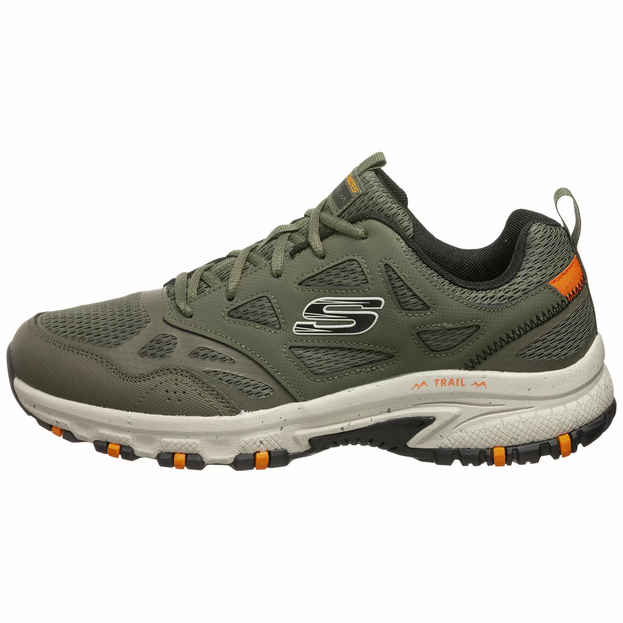 SKECHERS Sneaker low 'Hillcrest' bej / kaki / portocaliu / negru - Pled.ro