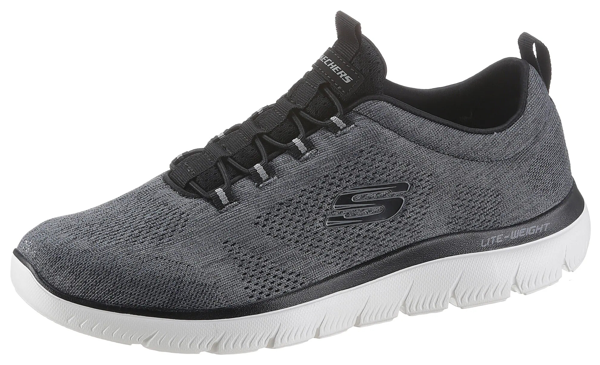 SKECHERS Sneaker low 'Summits Louvin' gri fumuriu / negru - Pled.ro