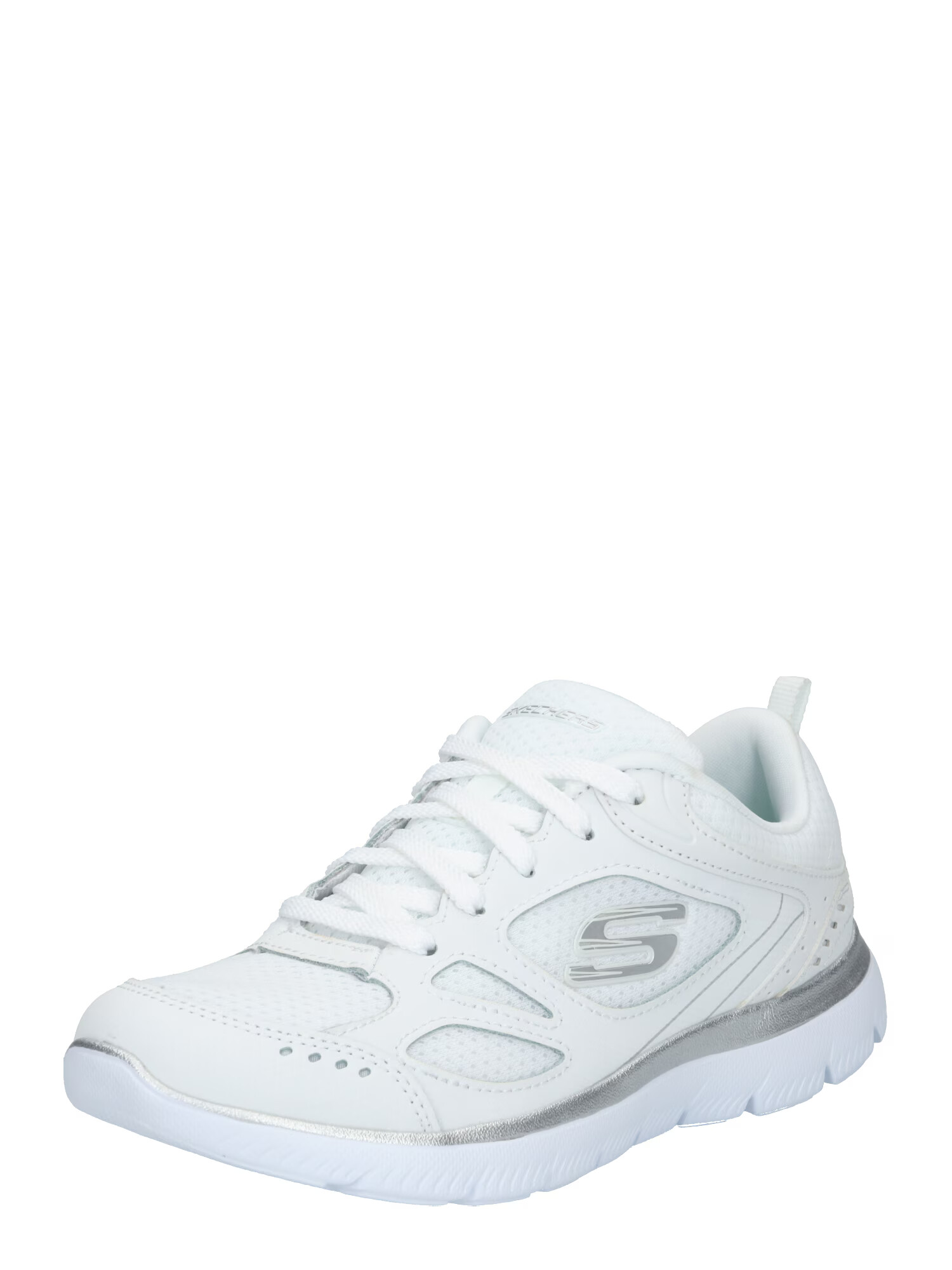 SKECHERS Sneaker low 'SUMMITS - SUITED' gri argintiu / alb - Pled.ro