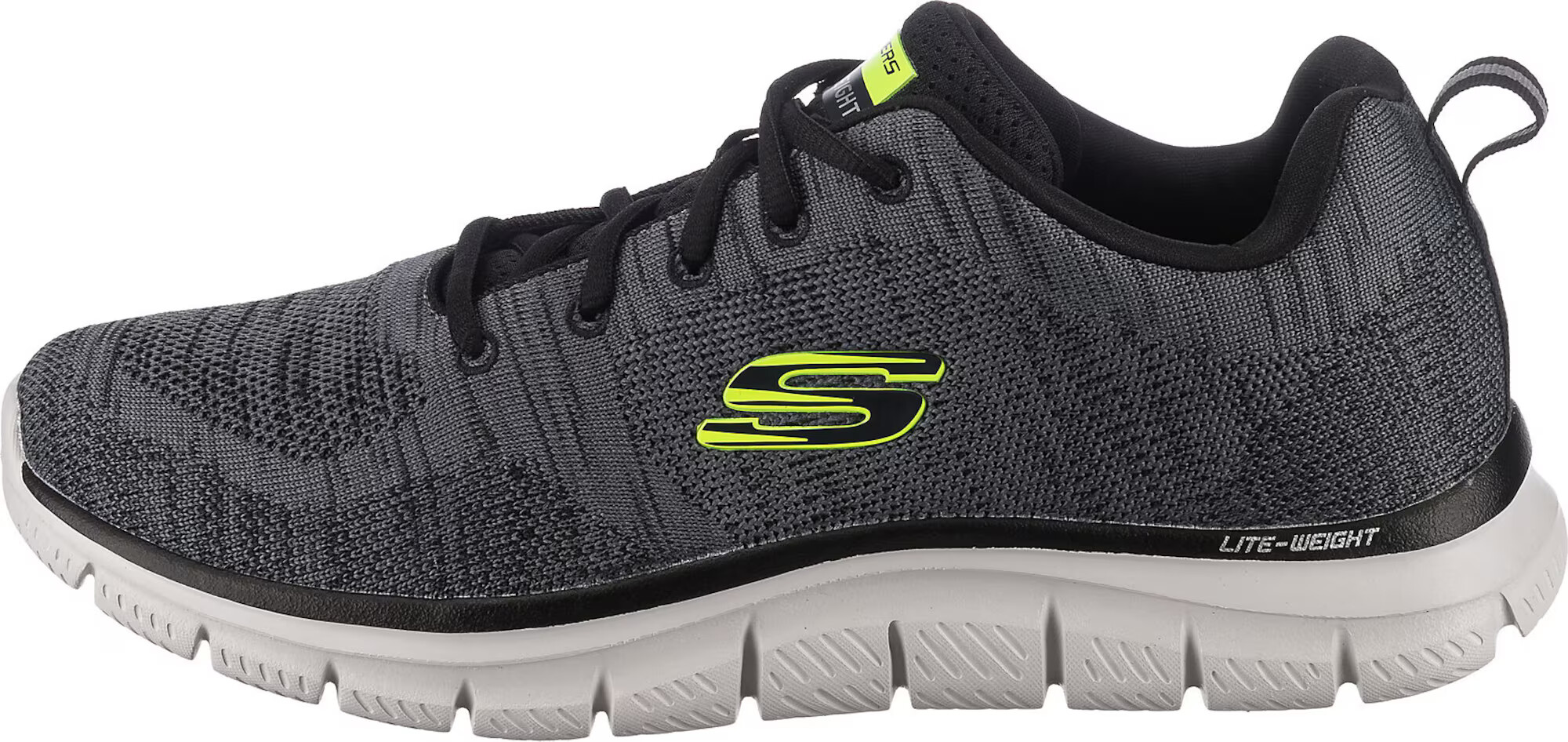 SKECHERS Sneaker low 'Track' gri metalic / verde neon - Pled.ro