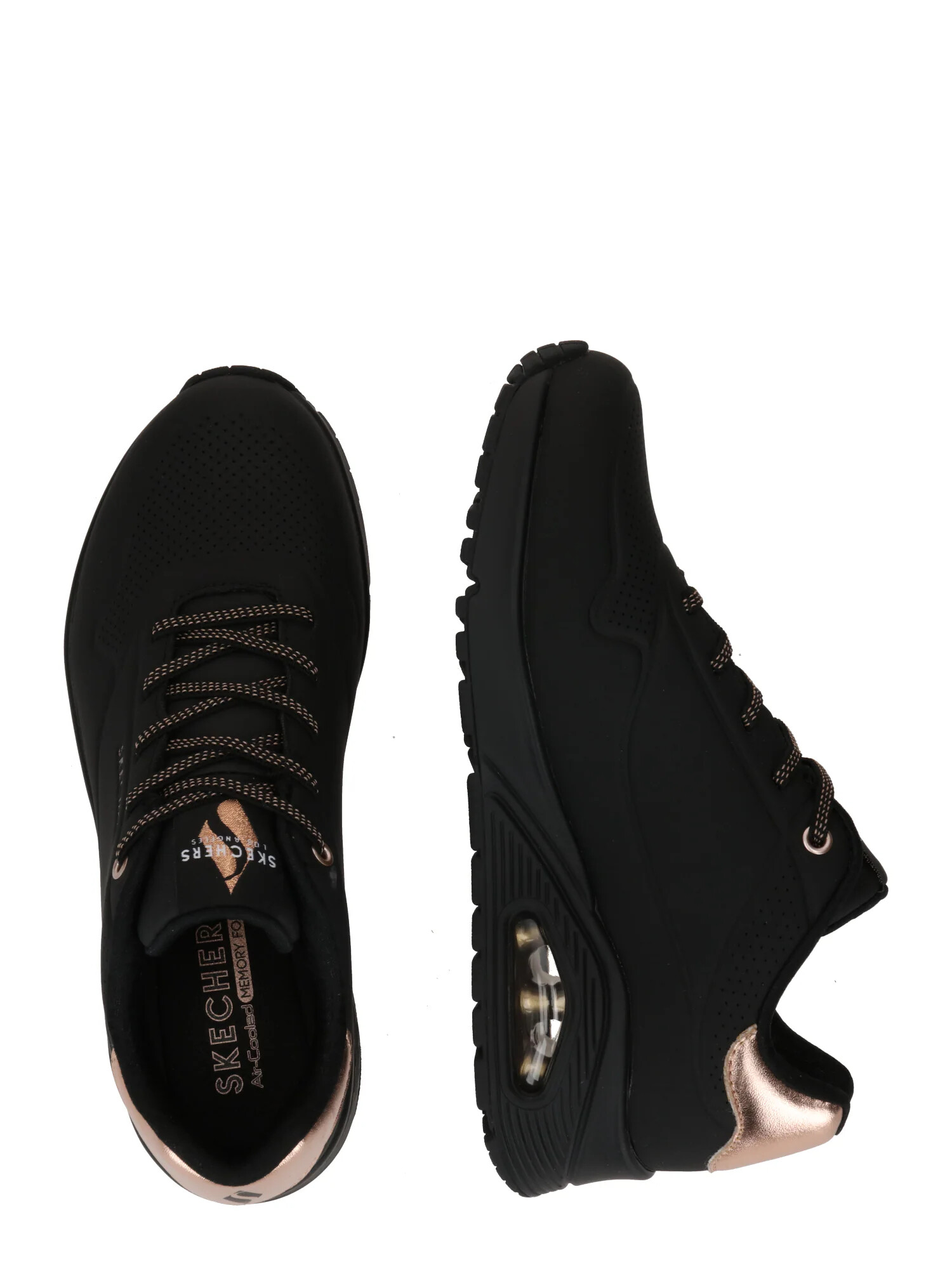 SKECHERS Sneaker low 'Uno' auriu / negru - Pled.ro