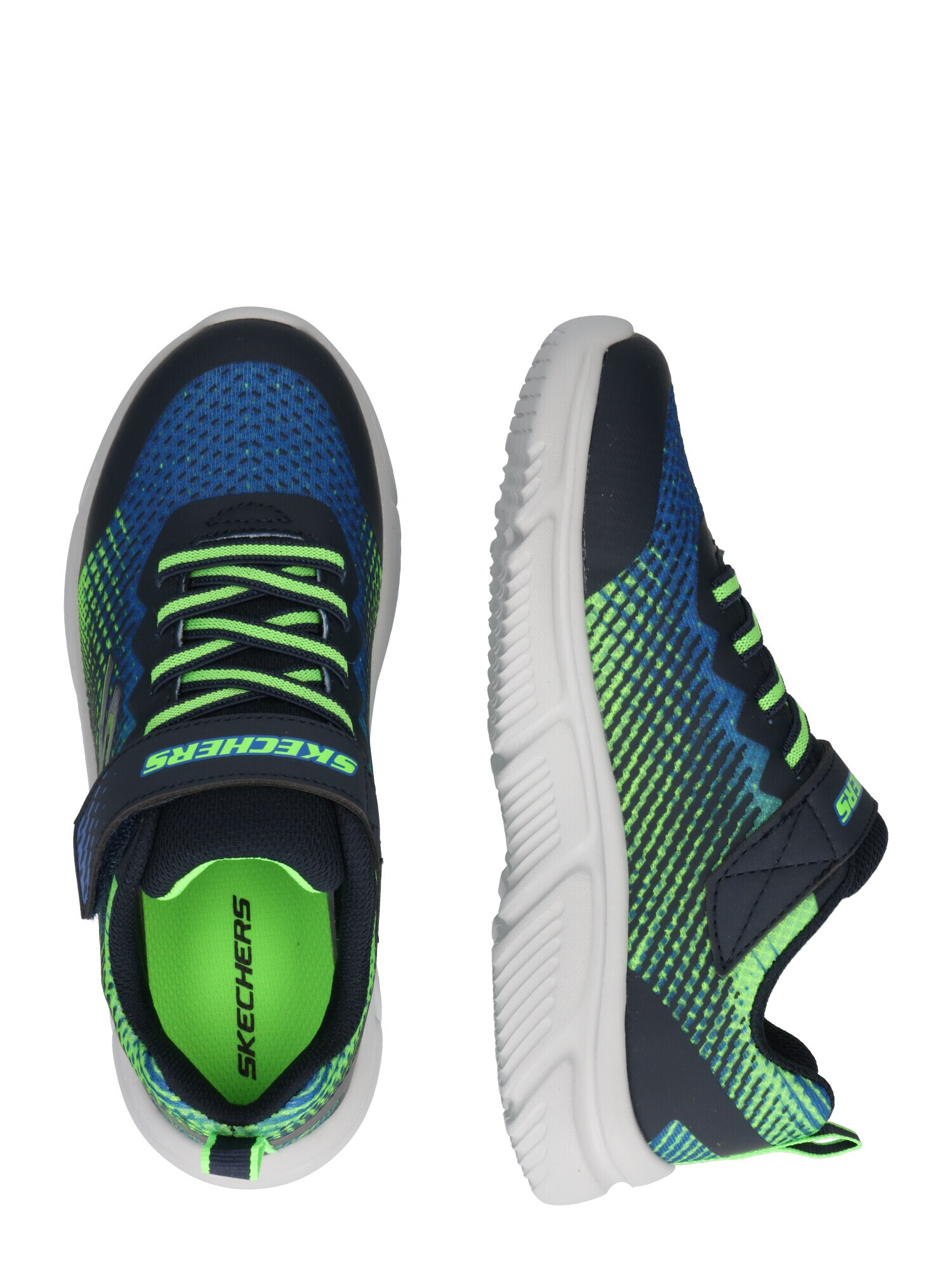 SKECHERS Sneaker 'Norvo' bleumarin / albastru regal / verde neon - Pled.ro